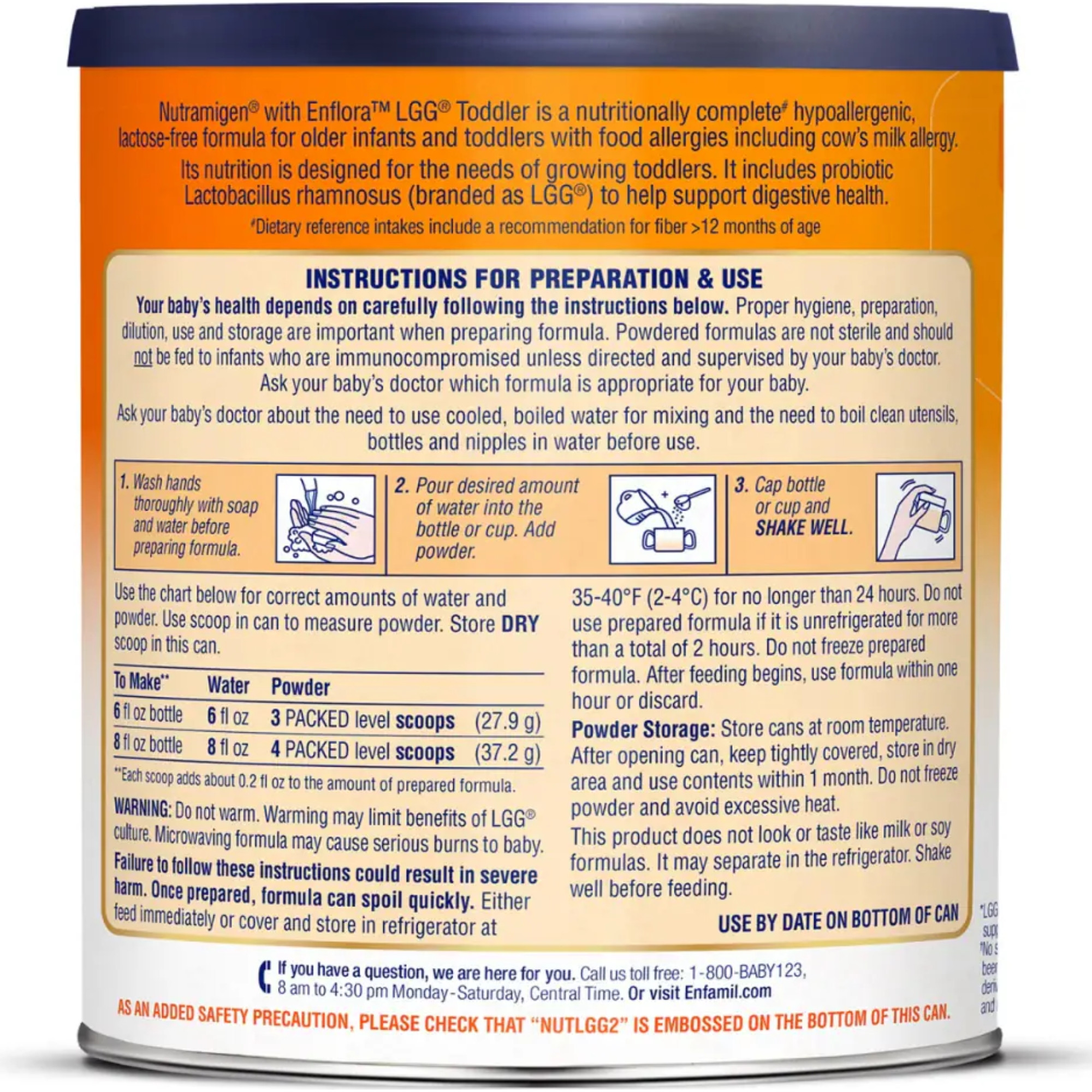 Enfamil Nutramigen with Enflora LGG Hypoallergenic Infant & Toddler Formula with Iron, Powder, 12.6 oz