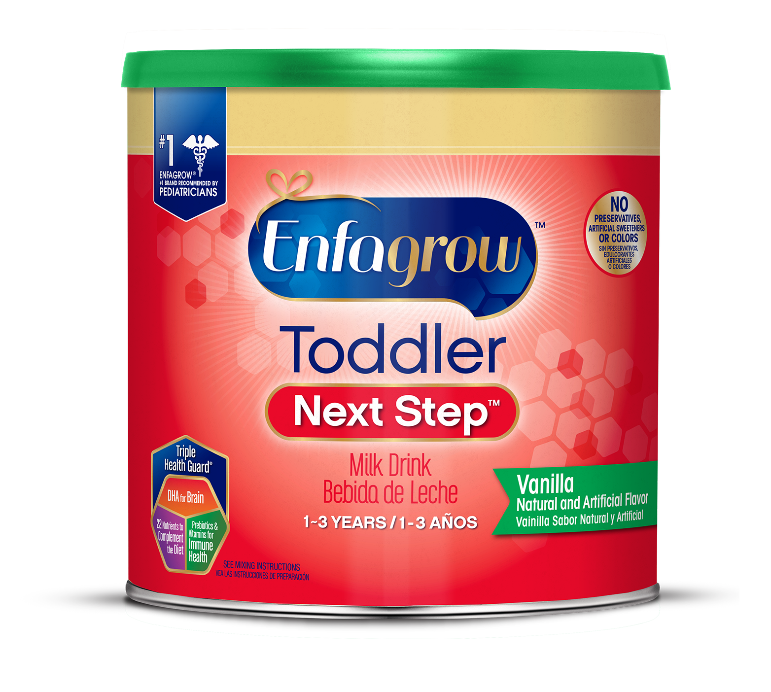 Enfagrow Toddler Next Step Drink, Vanilla, Powder, 24oz Can, 869217, 1 Each