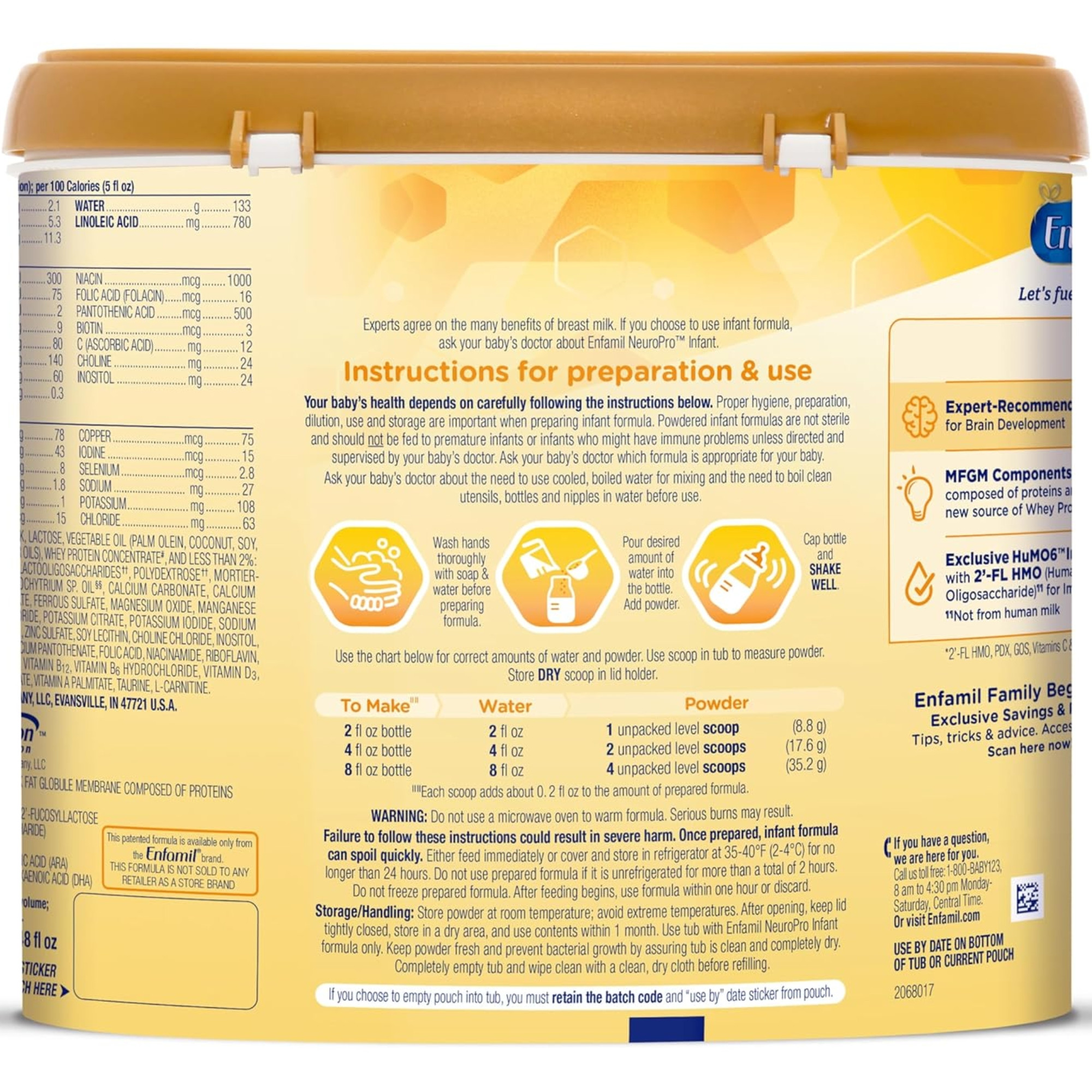 Enfamil NeuroPro Infant Formula Milk-based Powder with Iron