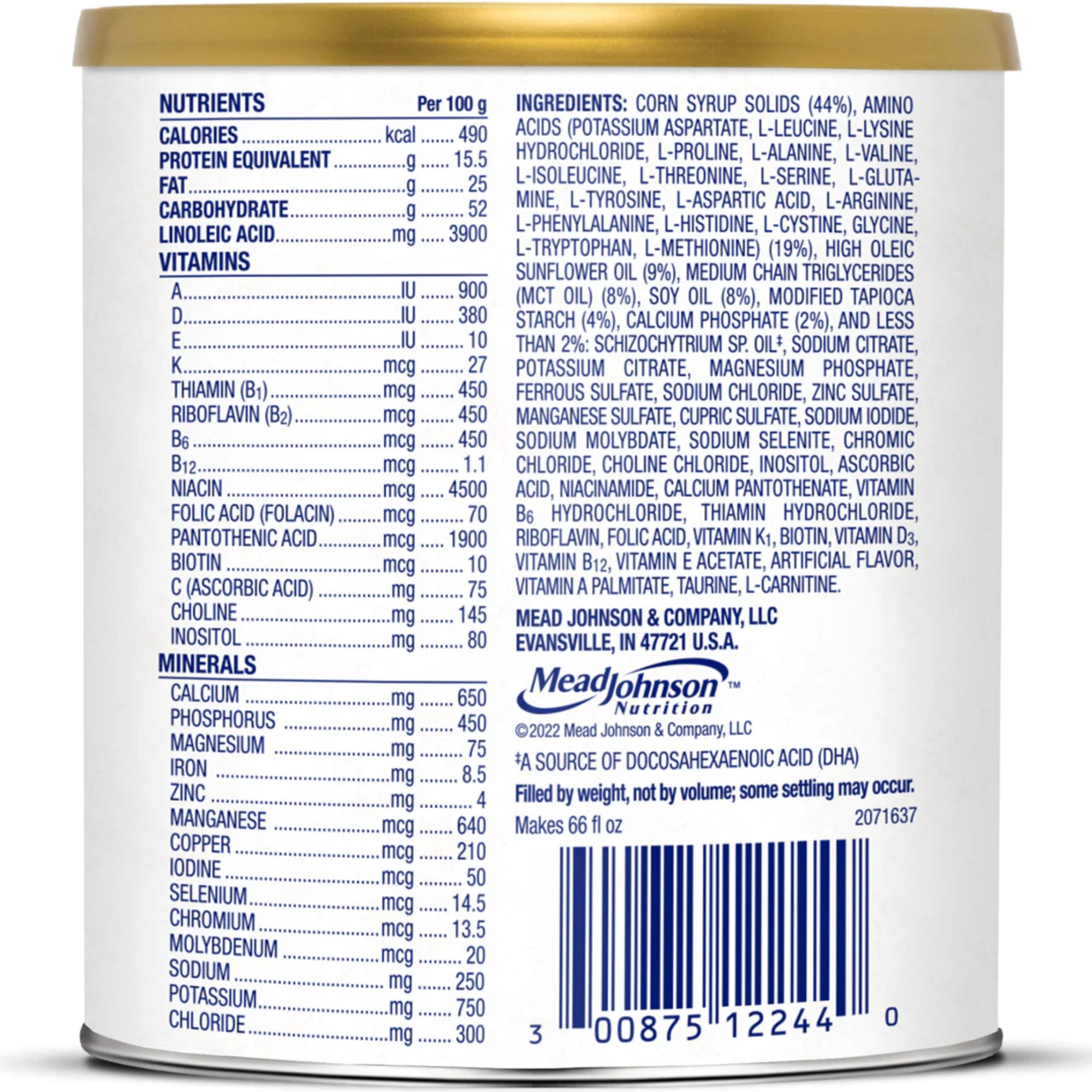 PurAmino Jr Medical Food Amino-Based Nutrition Powder, Vanilla