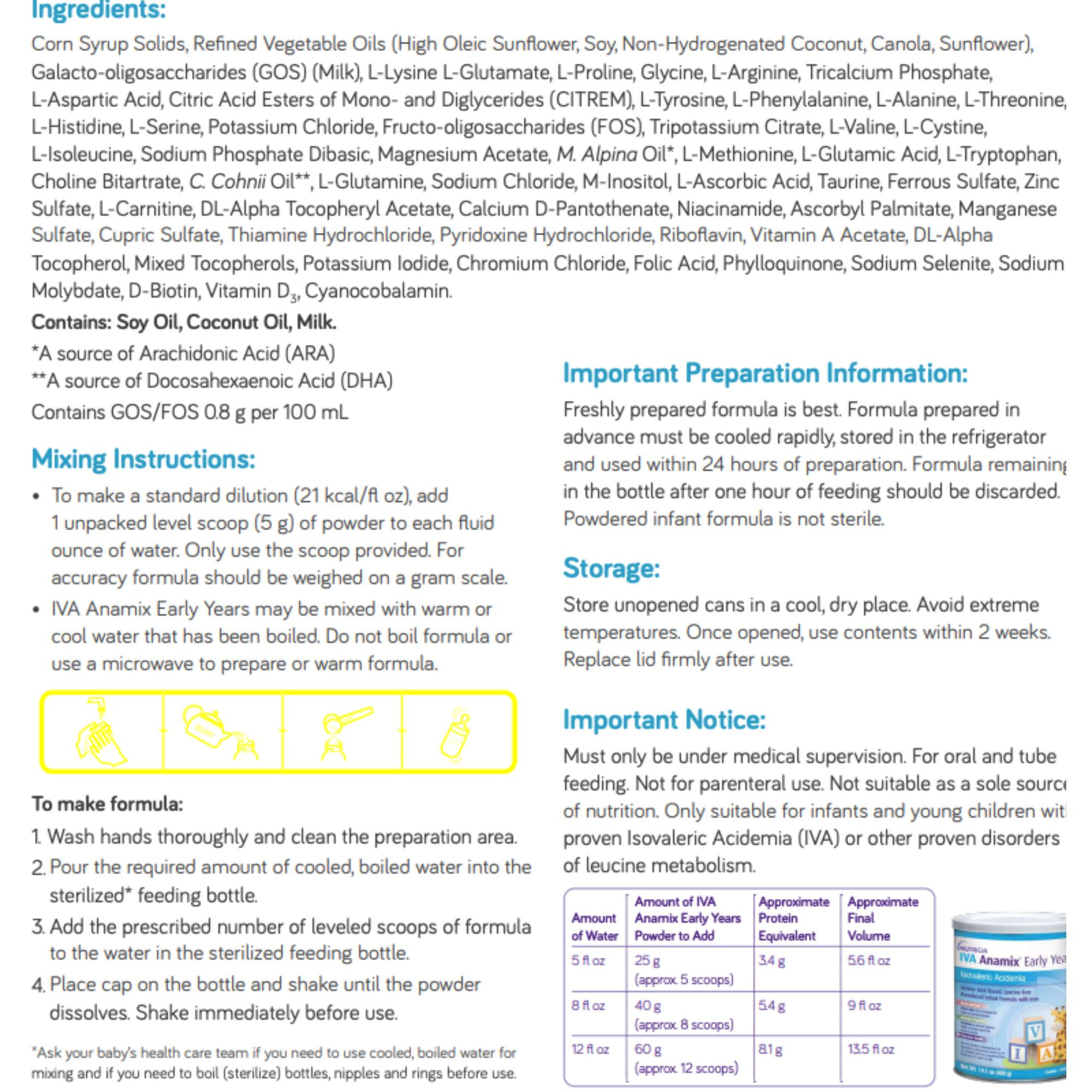 Nutricia IVA Anamix Infant Formula, Powder