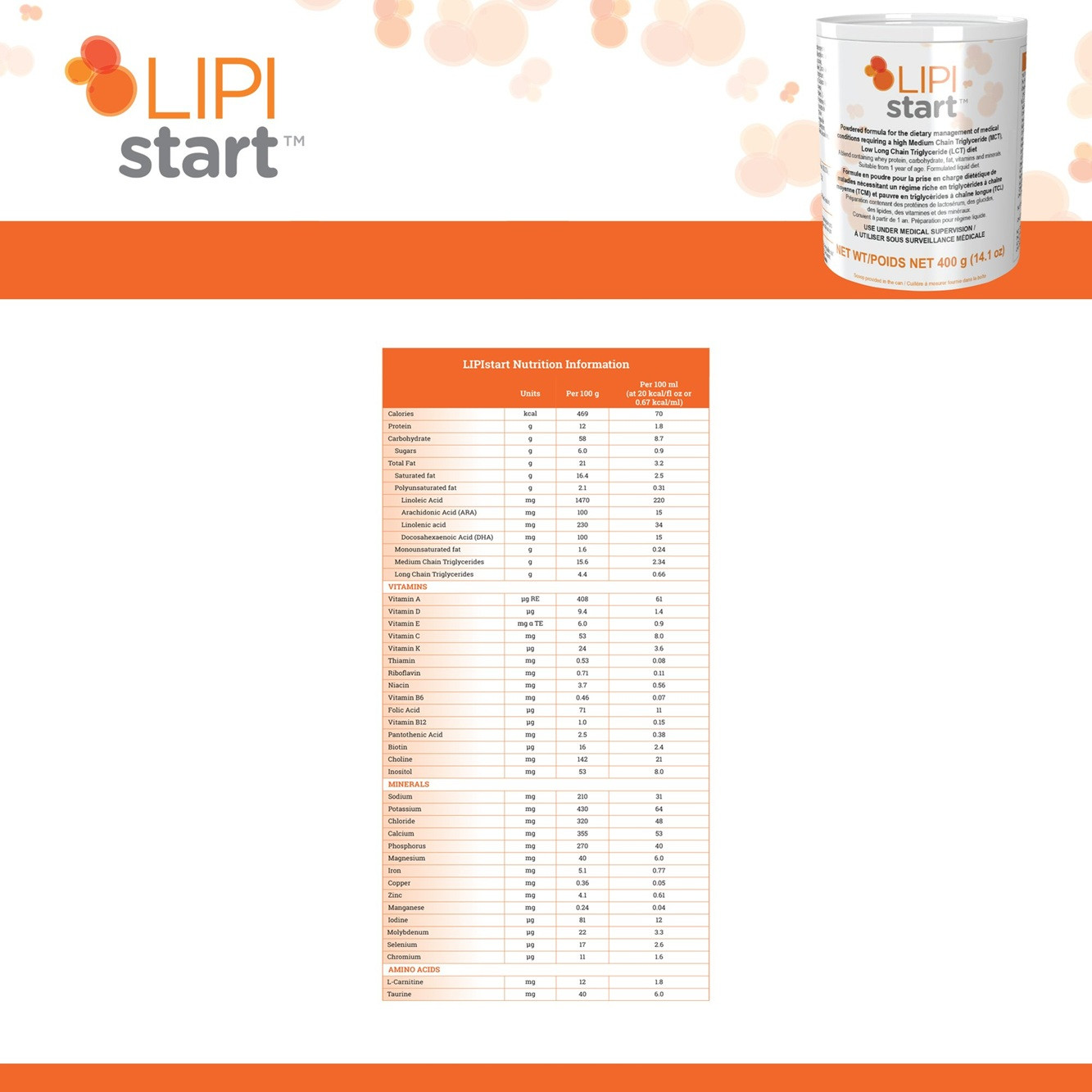 Vitaflo LIPIstart Powder Formula