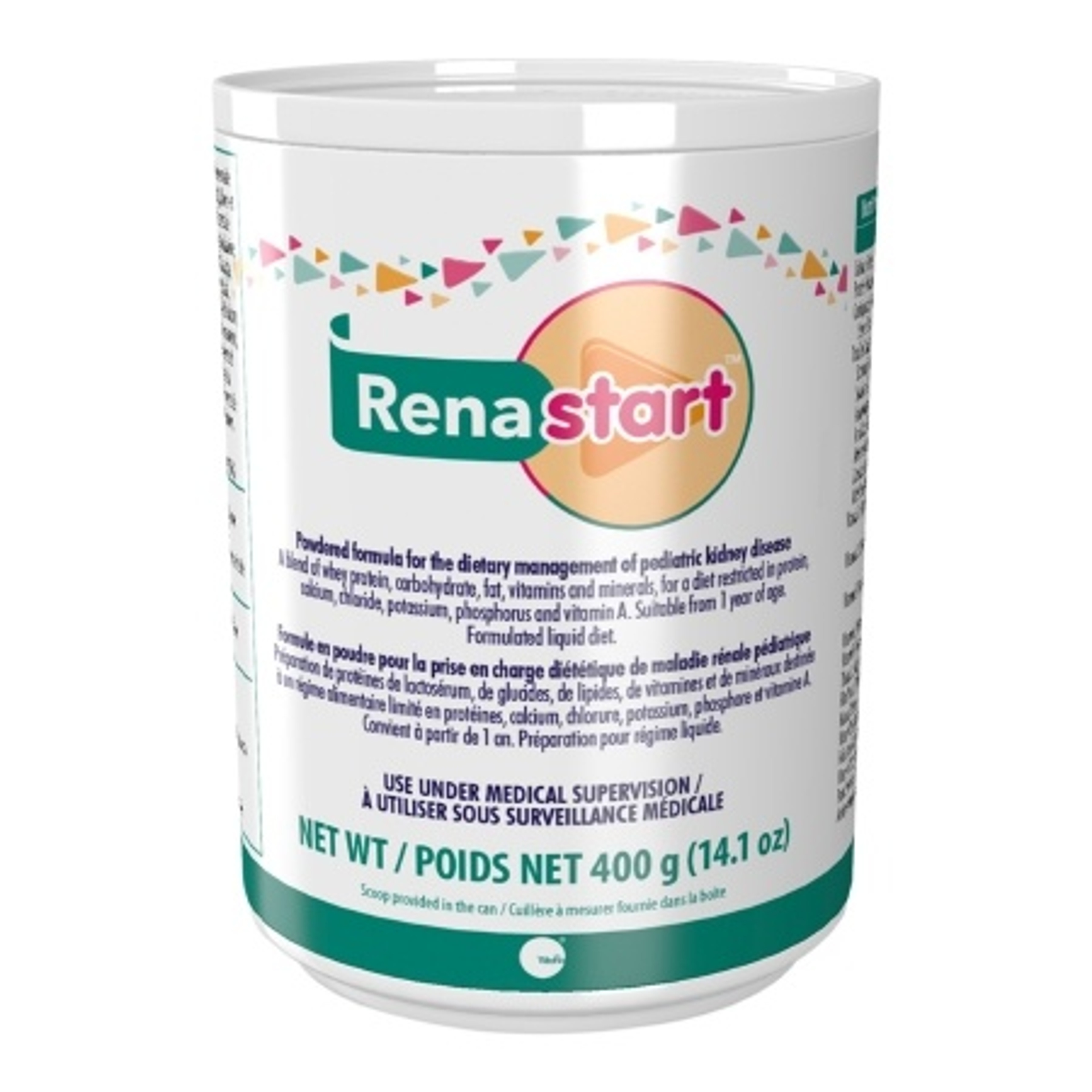Vitaflo Renastart Pediatric Oral Supplement/Tube Feeding Formula Powder, Unflavored, 14.1 oz., 54623, 1 Each