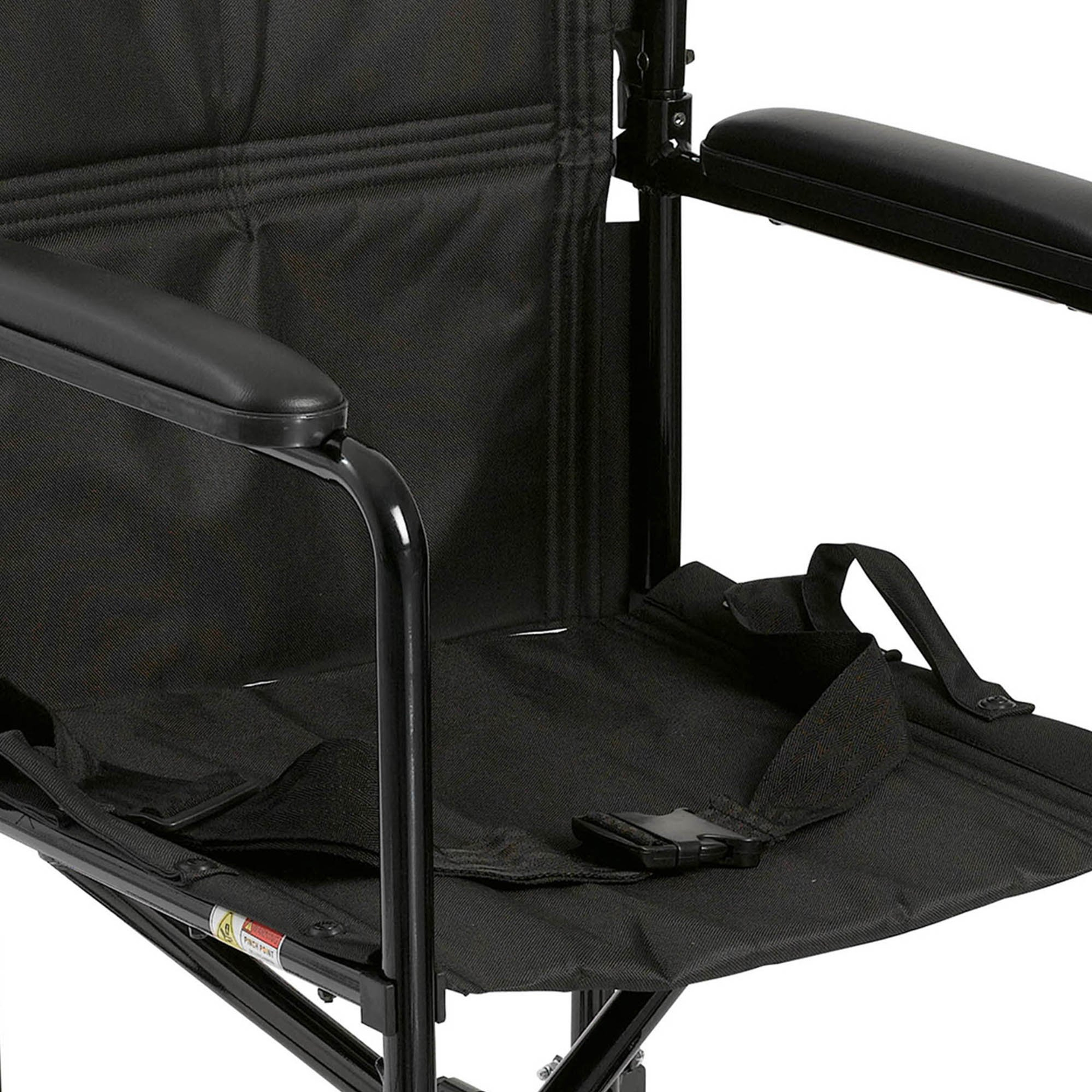 McKesson Lightweight Transport Chair with Padded Arms, Swing-away Footrests, 146-ATC19-BK, 1 Each