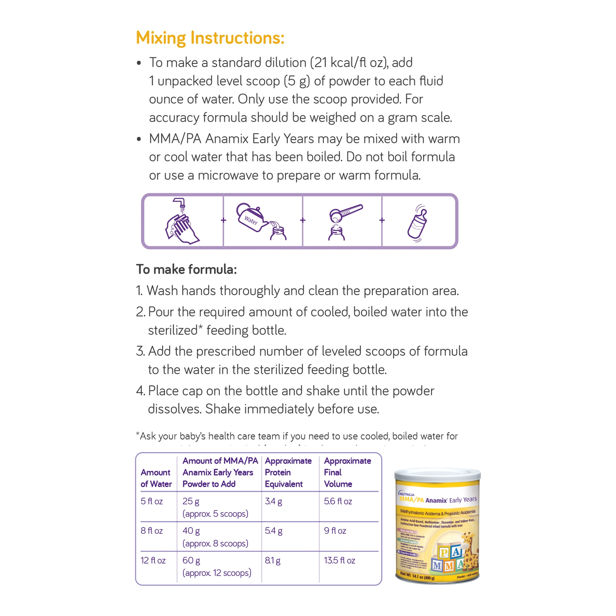 Nutricia MMA/PA Anamix Early Years Powdered Infant Formula with Iron, 400g, 90215, 1 Each