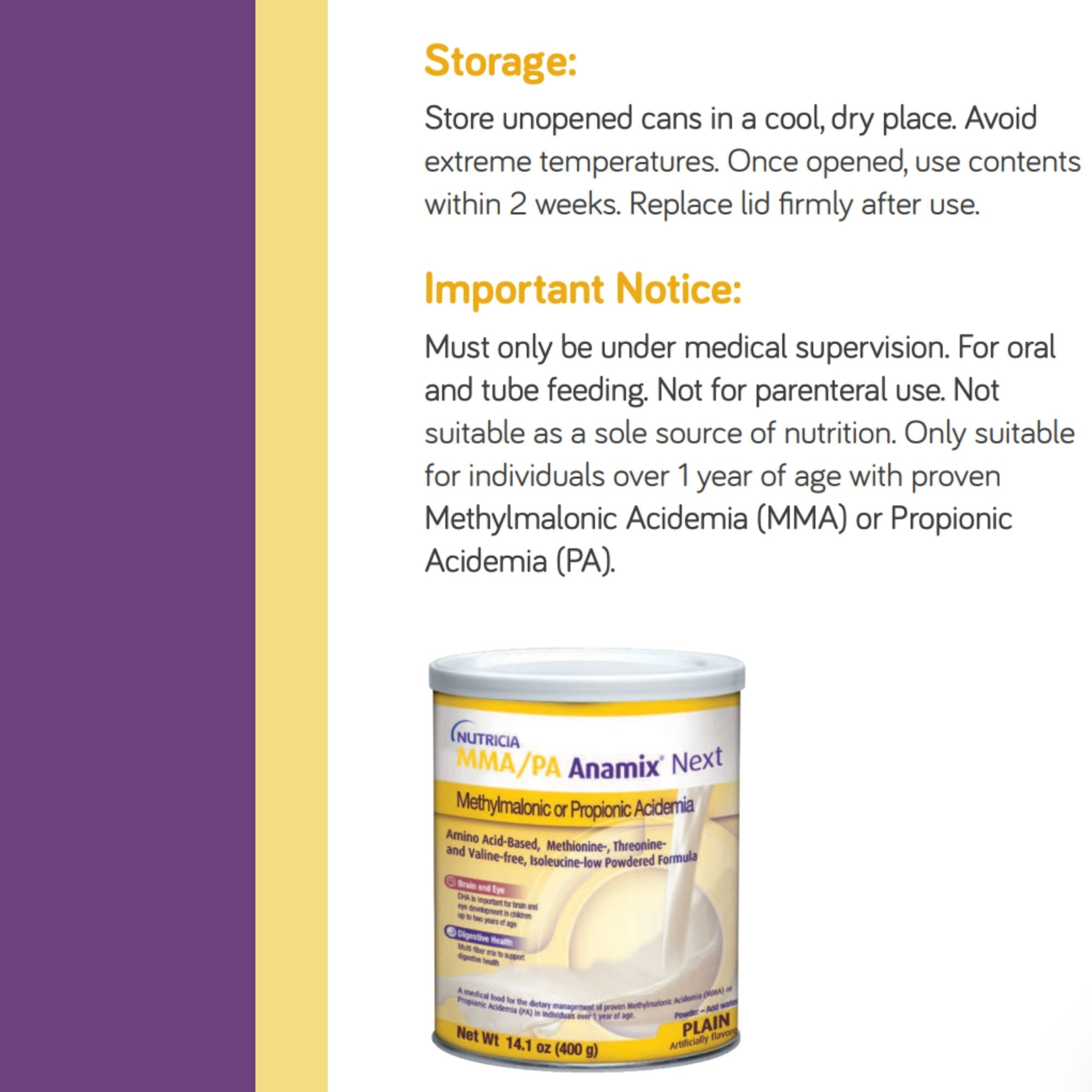 Nutricia MMA/PA Anamix Next Powdered Infant Formula with Iron, 400g, 89472, 1 Each