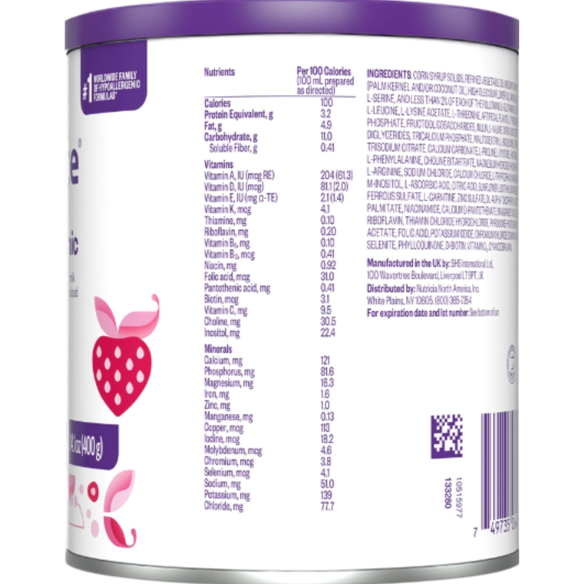 Neocate Junior Amino-Acid Based Nutritionally Complete Powdered Formula, Strawberry, 14.1 oz.