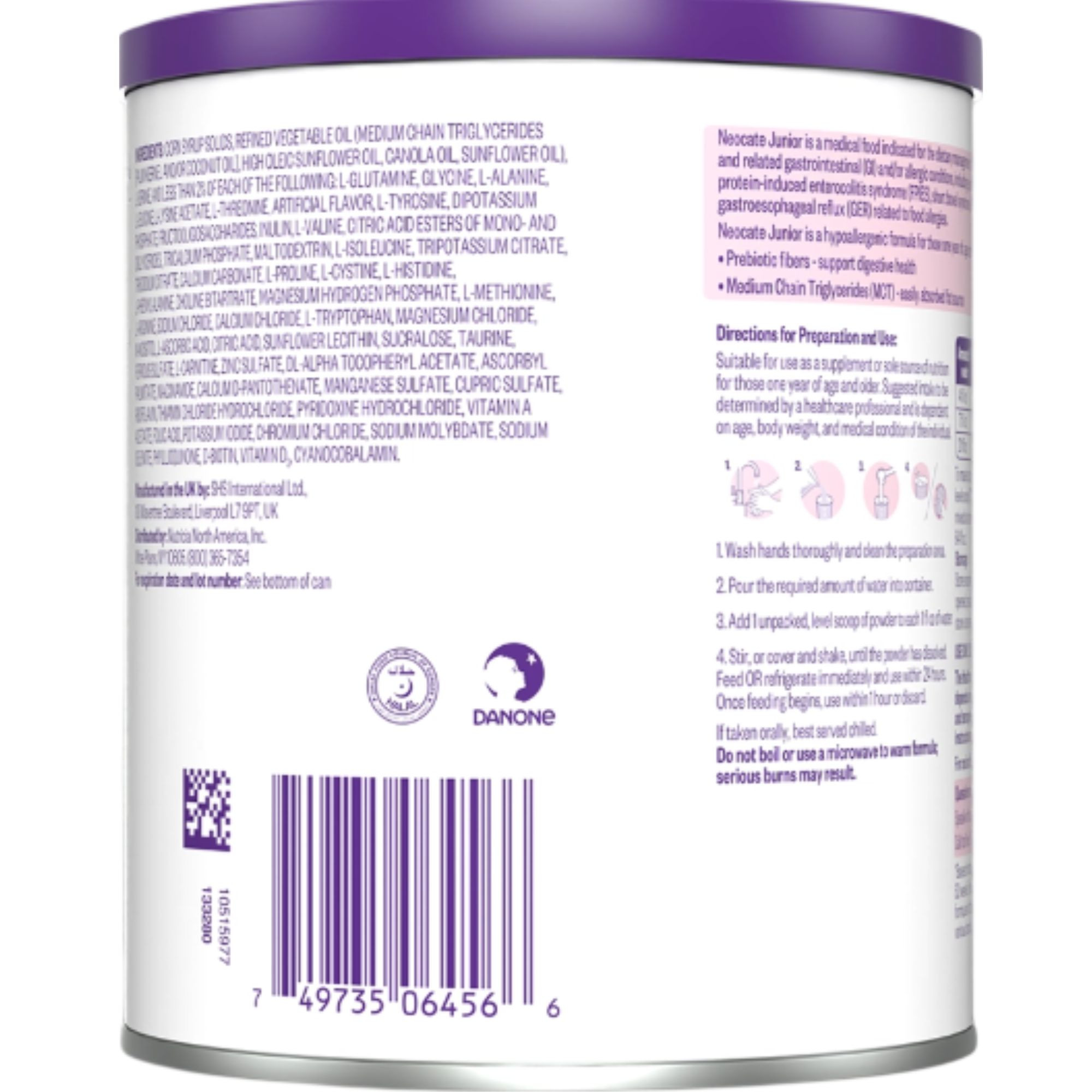 Neocate Junior Amino-Acid Based Nutritionally Complete Powdered Formula, Strawberry, 14.1 oz.