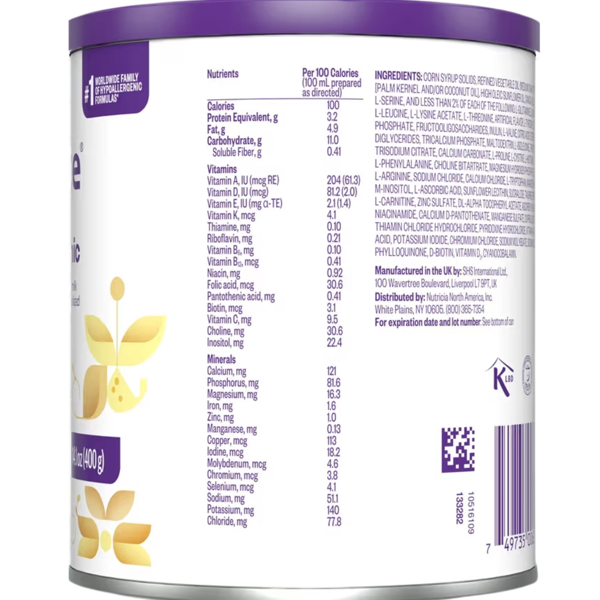 Nutricia Neocate Junior Amino-Acid Based Nutritonally Complete Powdered Formula, Vanilla, 14.1 oz., 133282, 1 Each