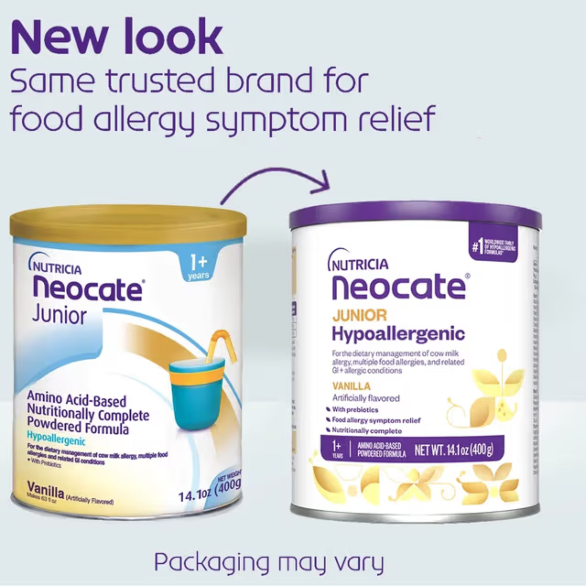 Neocate Junior Amino-Acid Based Nutritionally Complete Powdered Formula, Vanilla, 14.1 oz.