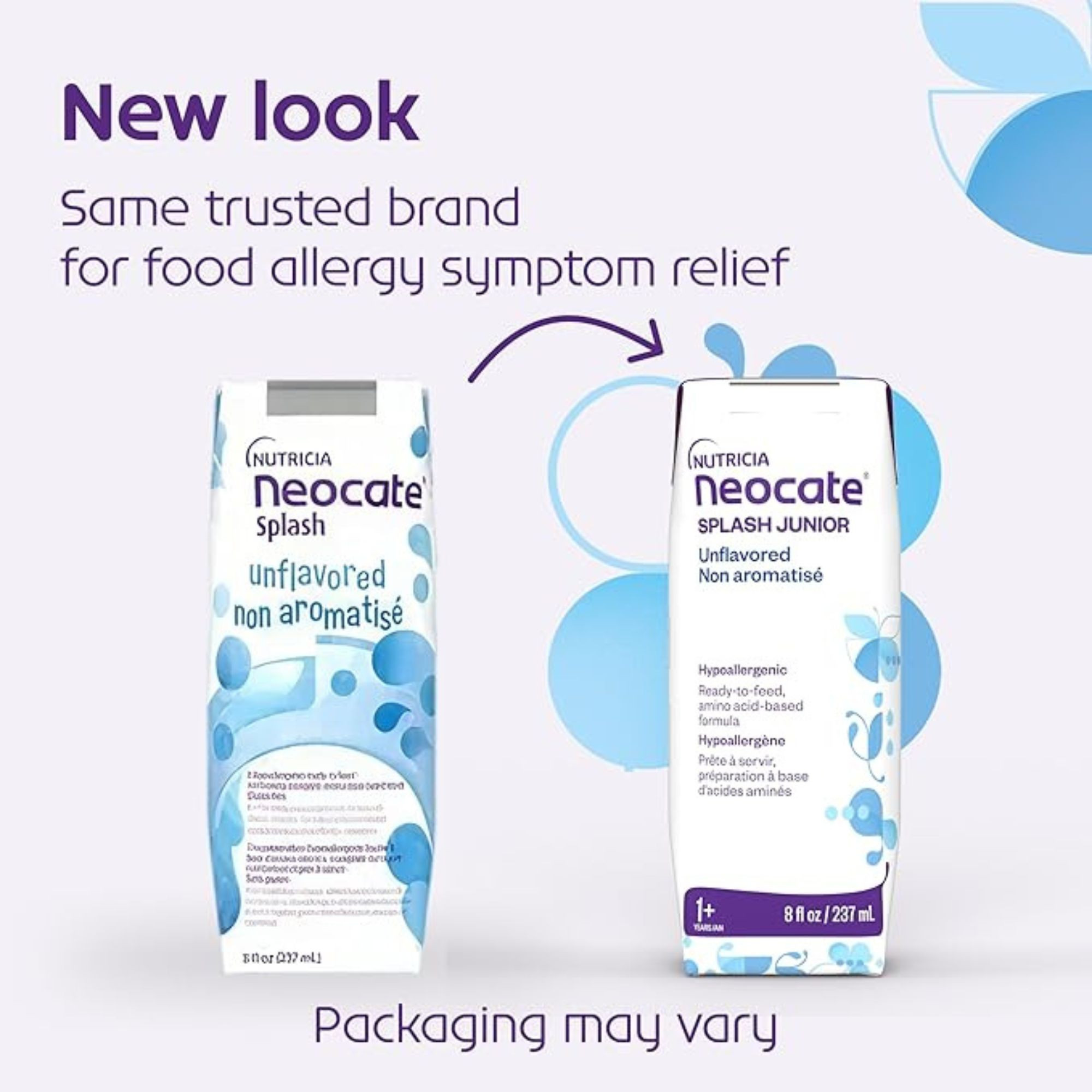 Nutricia Neocate Splash Amino Acid Based Supplemental Formula, Ready-To-Use, Unflavored, 8 oz., 111394, Case of 27