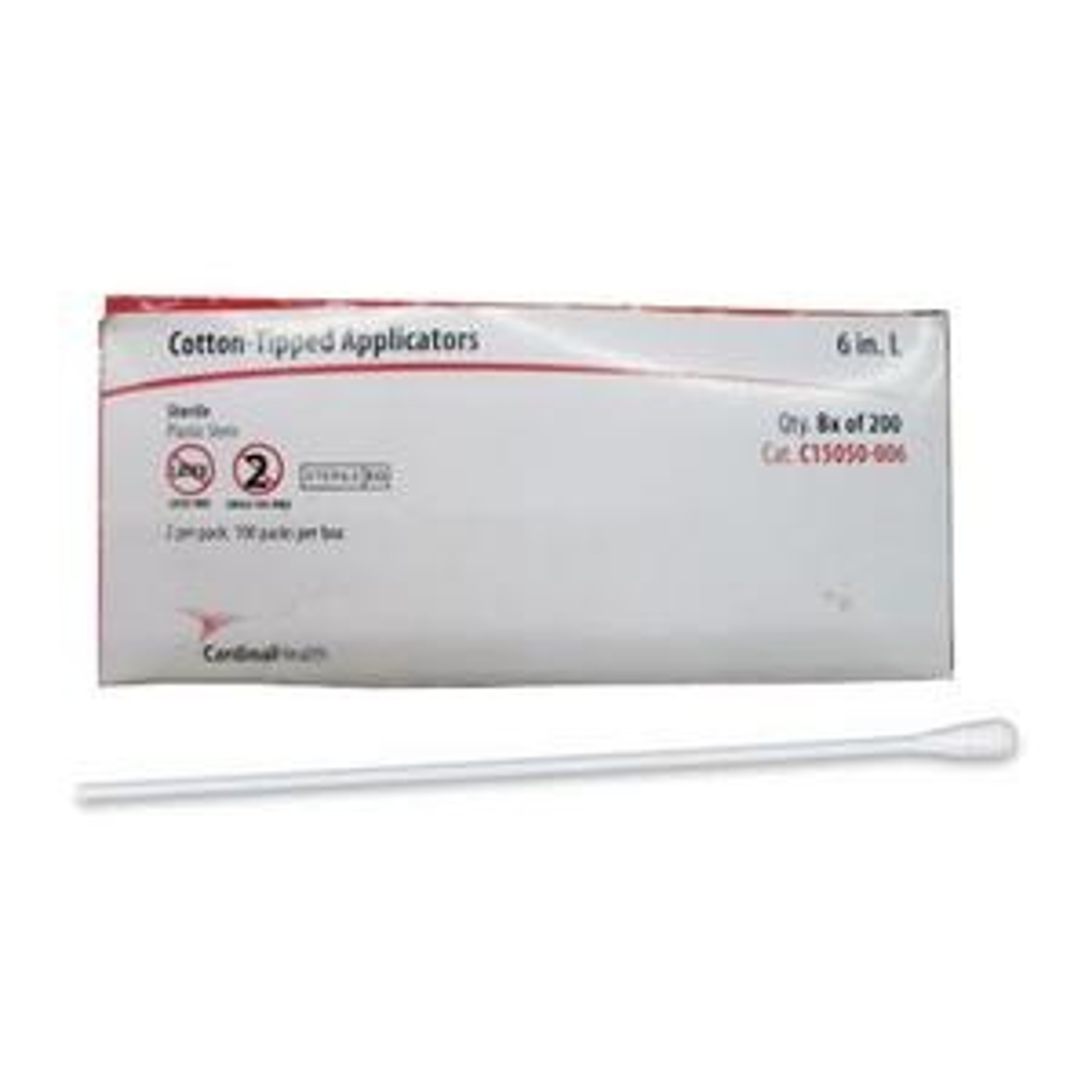 Cardinal Health Cotton Tipped Applicators, 6", C15050-006, Box of 100