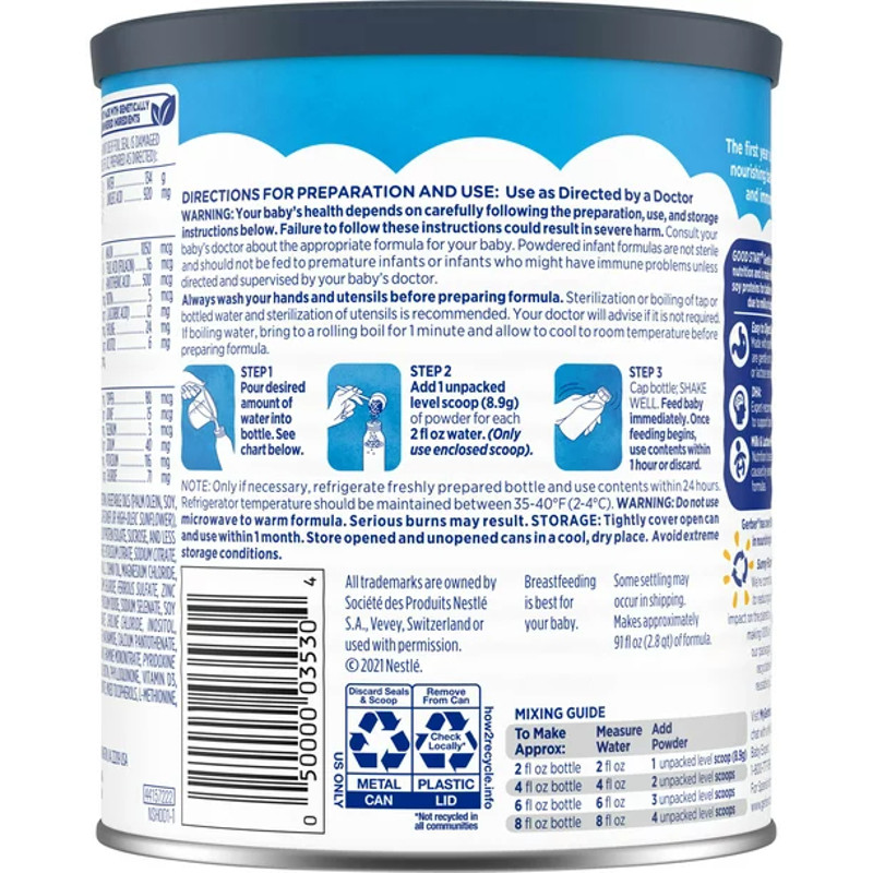 Gerber Good Start Soy 2 Soy-Based Infant Formula with Iron, Powder,  24 oz., 5000012586, 1 Each