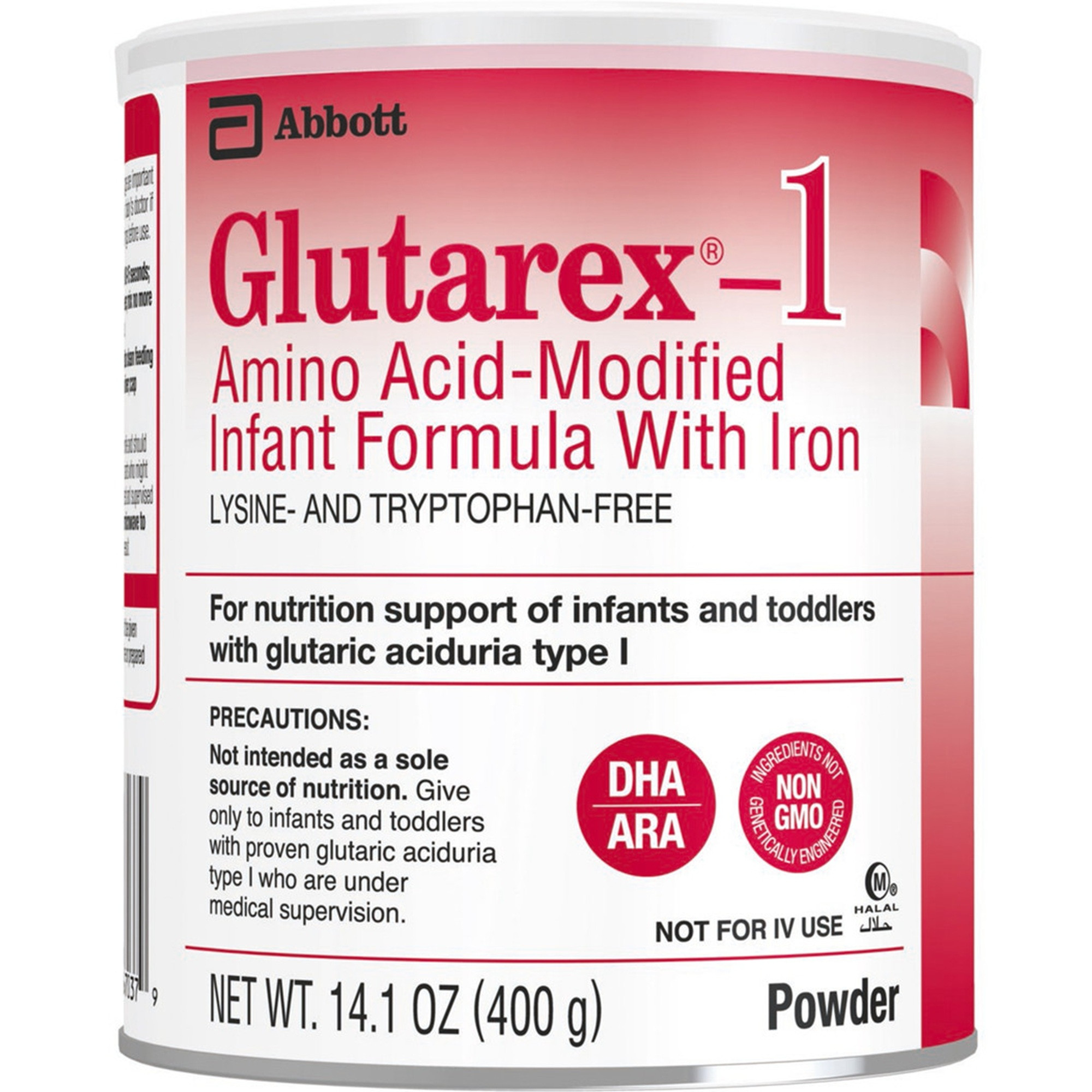Abbott Glutarex-1 Amino-Acid Modified Infant Formula with Iron, Powder, 14.1 oz.