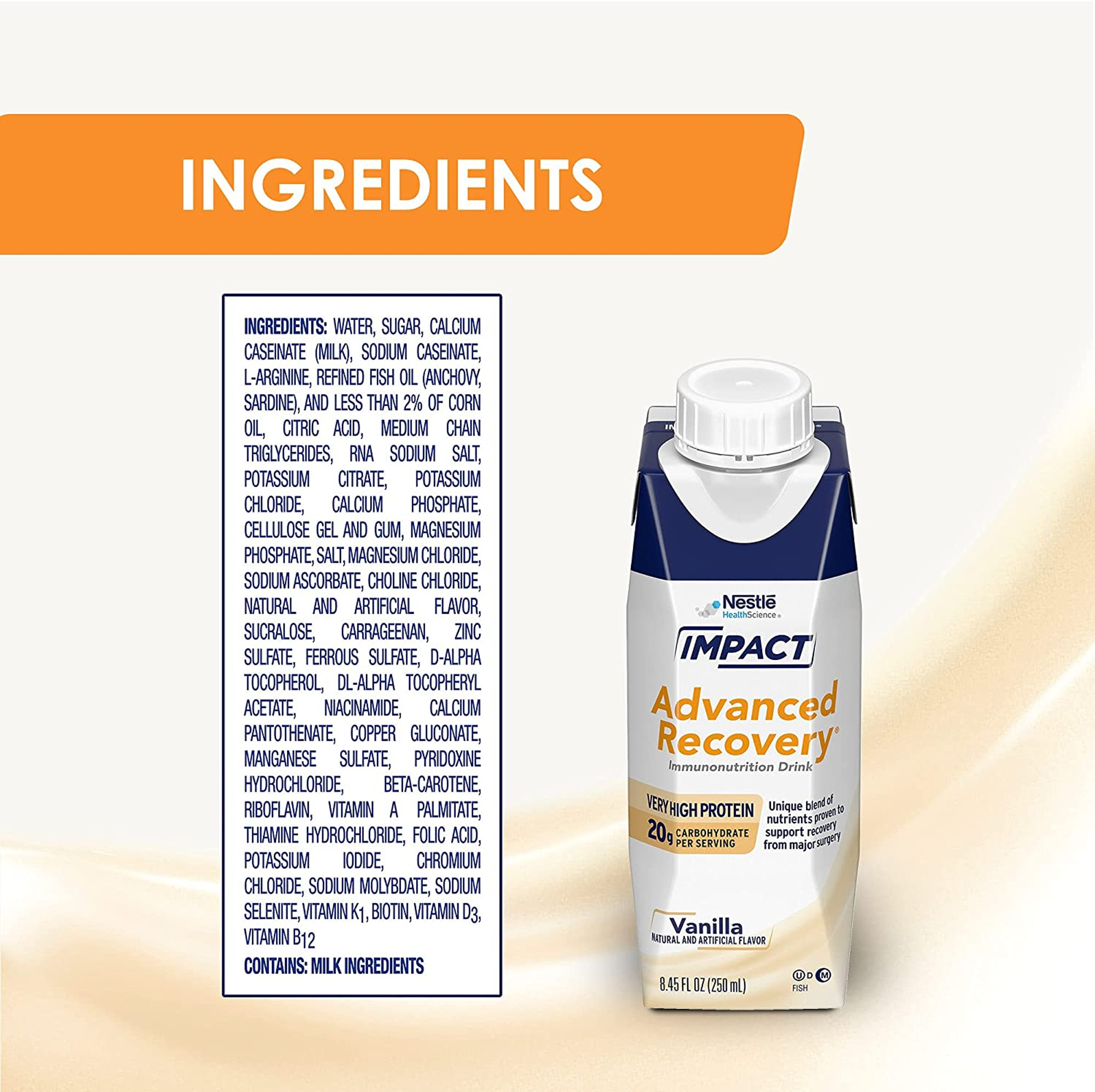 Nestle Impact Advanced Recovery Immunonutrition Drink, Vanilla
