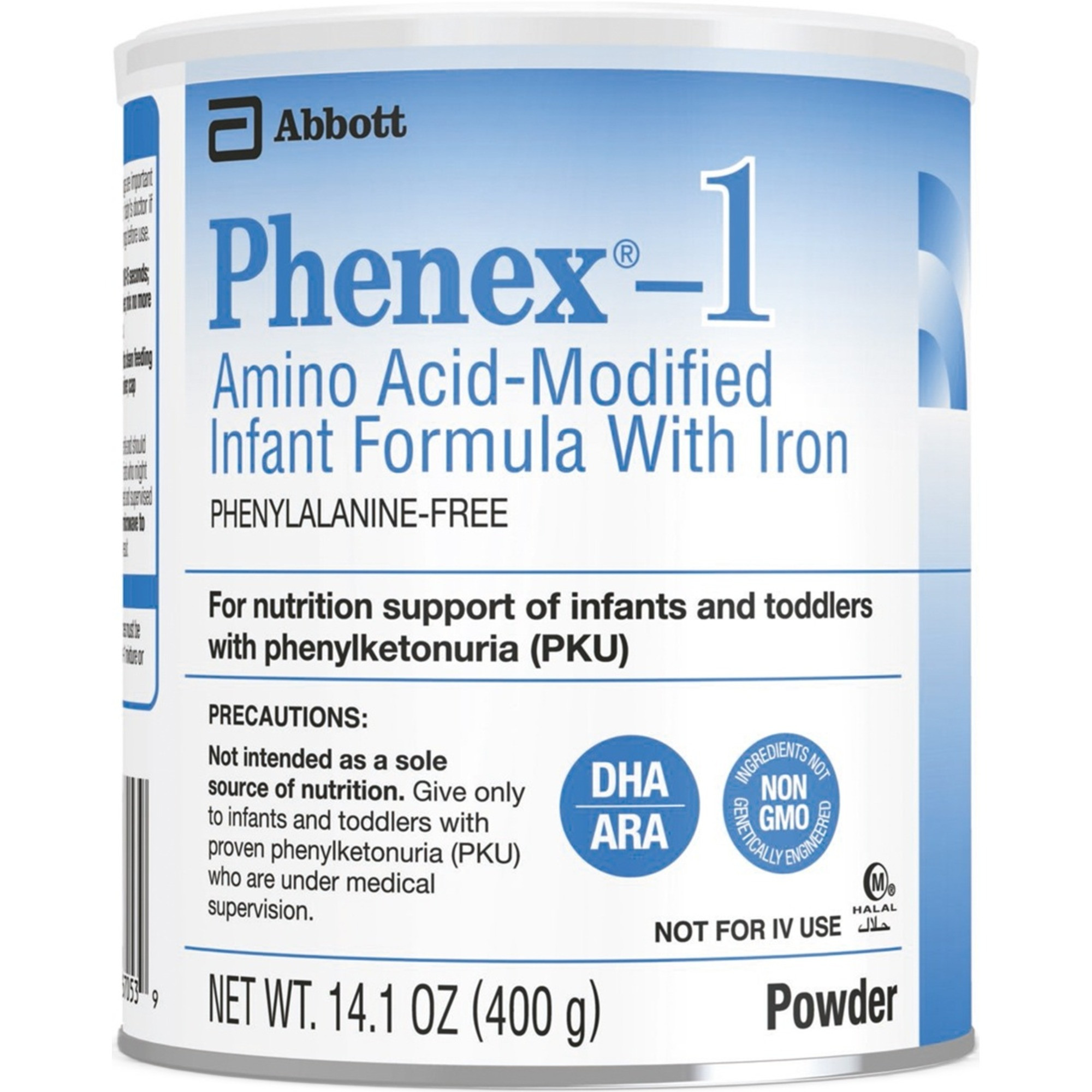 Abbott Phenex-1 Amino Acid Modified Infant Formula, Unflavored Powder, 14.1 oz