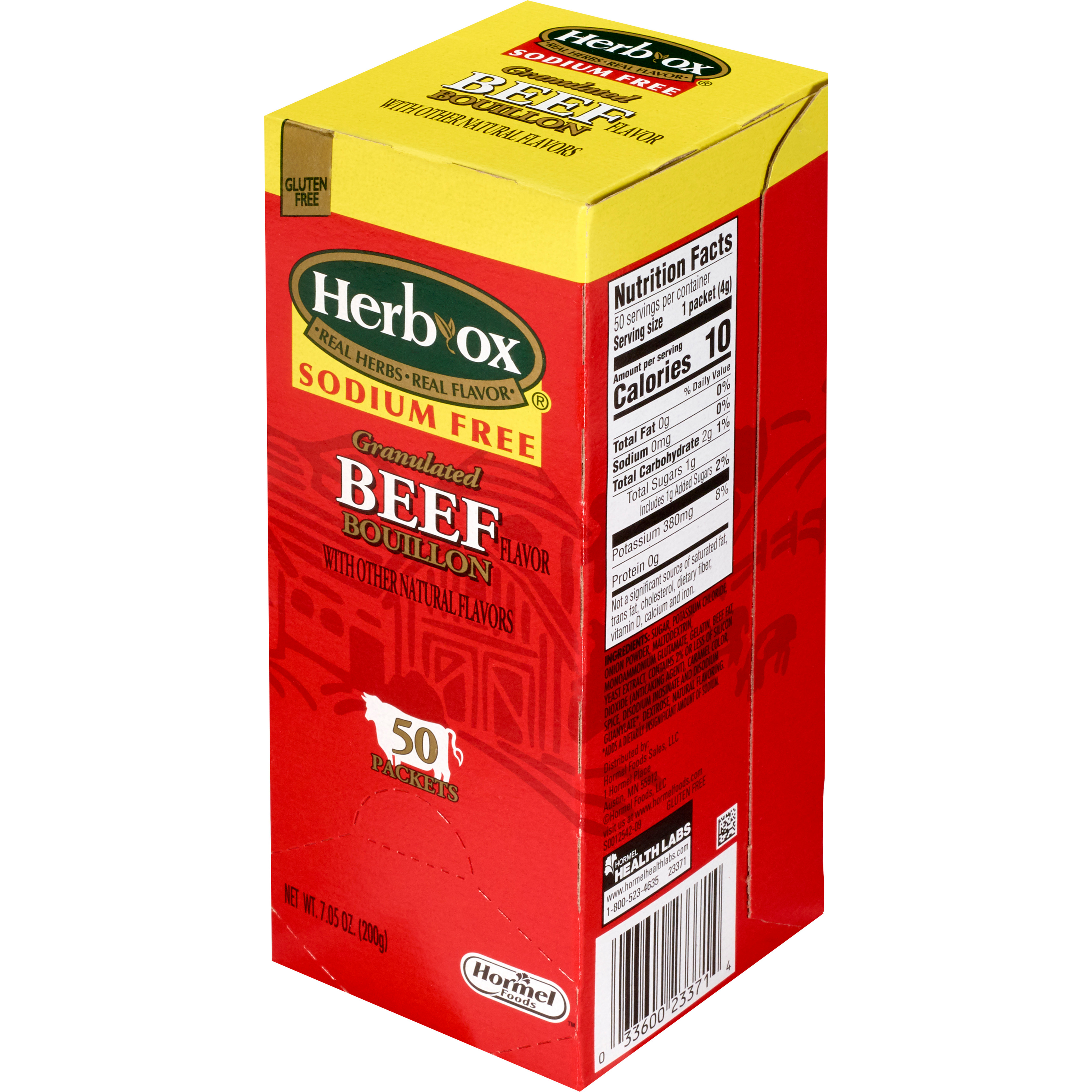 Herb-Ox Beef Flavor Bouillon Instant Broth, Sodium Free