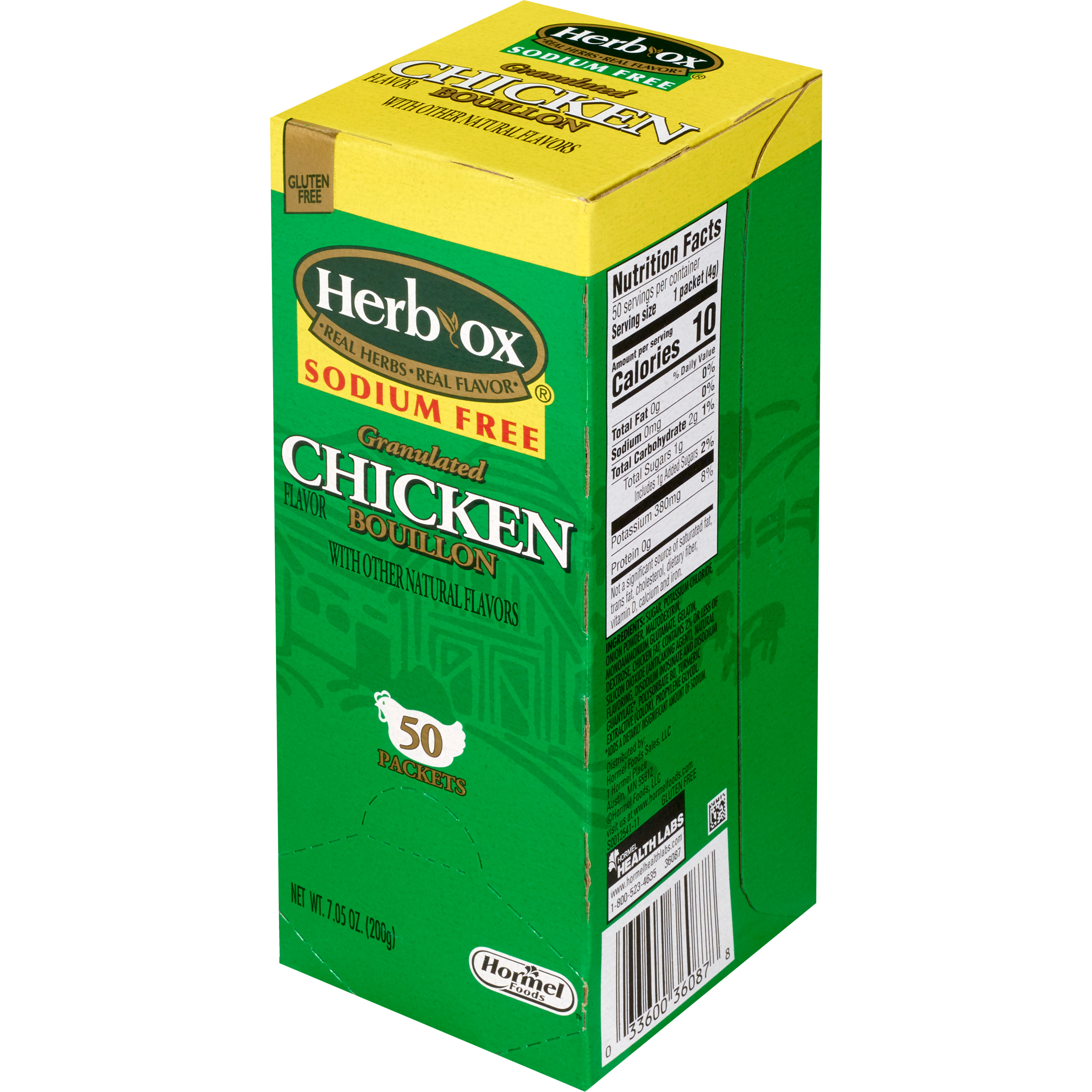 Herb-Ox Chicken Flavor Bouillon Instant Broth, Sodium Free