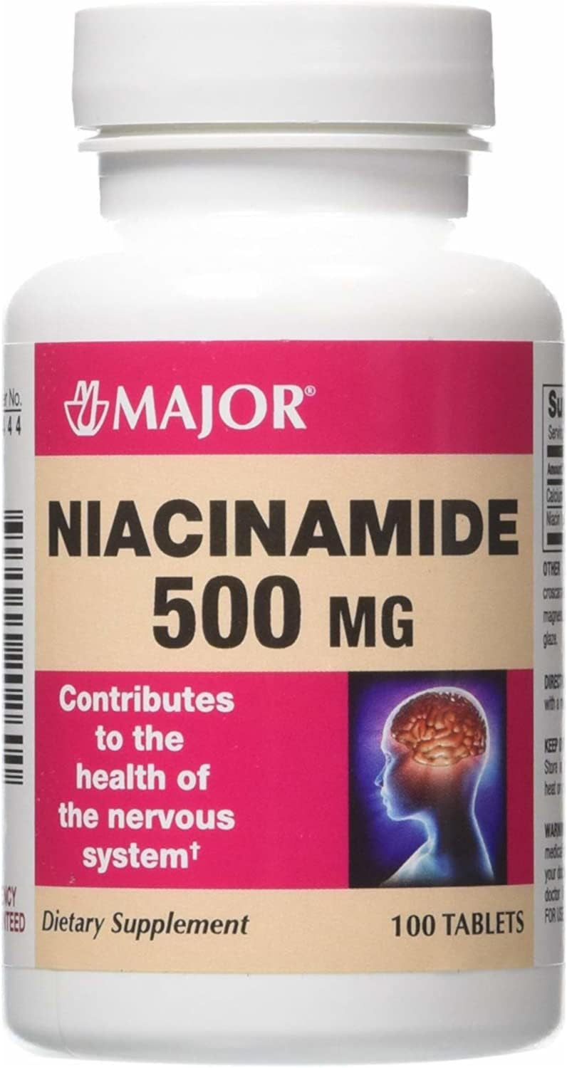 Major Niacin Vitamin B3 Supplement, 100 Tablets, 00904227260, 1 Bottle