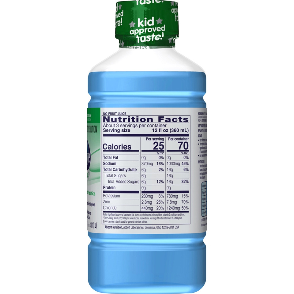 Pedialyte AdvancedCare Pediatric Oral Electrolyte Solution, Blue Raspberry, 33.8 oz., 63059, Case of 8