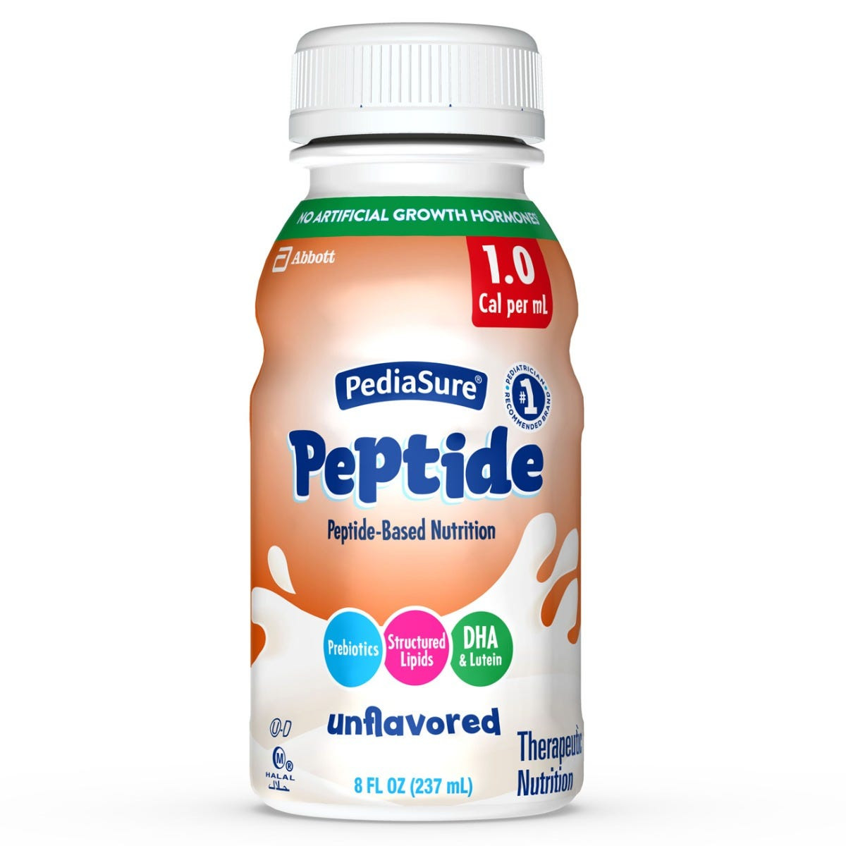 PediaSure Peptide 1.0 Peptide-Based Nutrition Oral Supplement & Tube Feeding Formula, Unflavored, 8 oz.