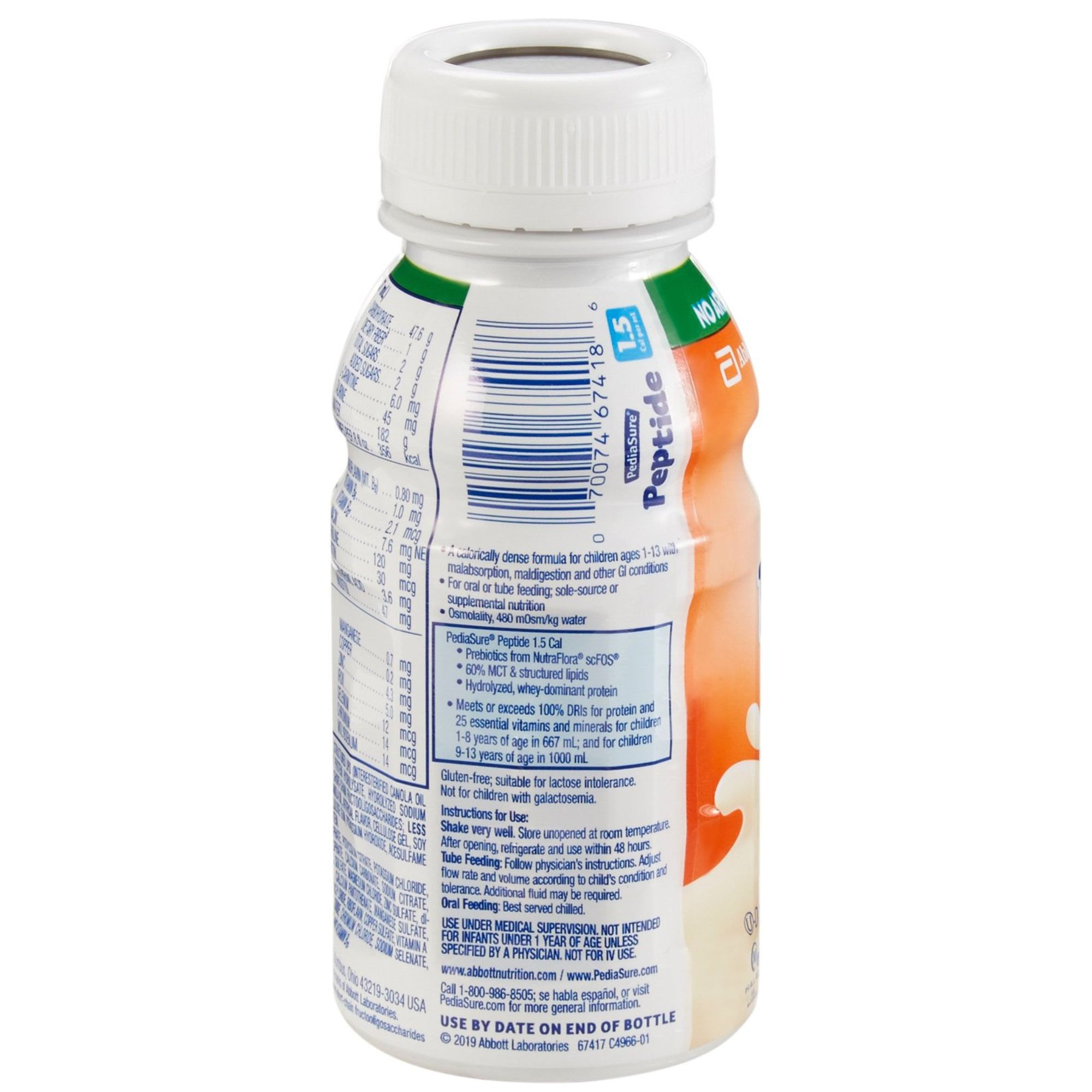 PediaSure Peptide 1.5 Peptide-Based Nutrition Oral Supplement & Tube Feeding Formula, Vanilla, 8 oz., 67417, 1 Each