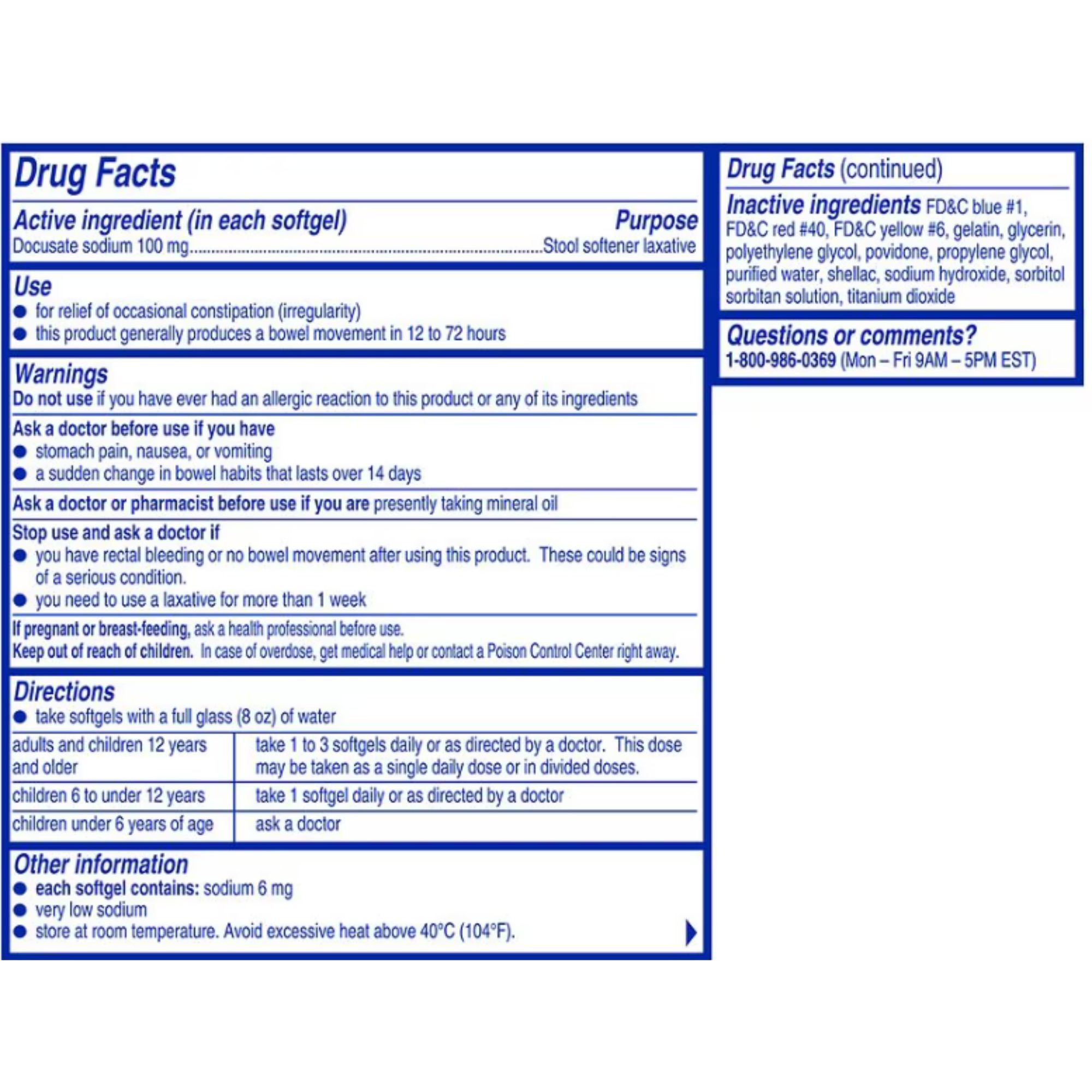Phillips's Stool Softener, 30 Liquid Gels, 312843035201, 1 Box