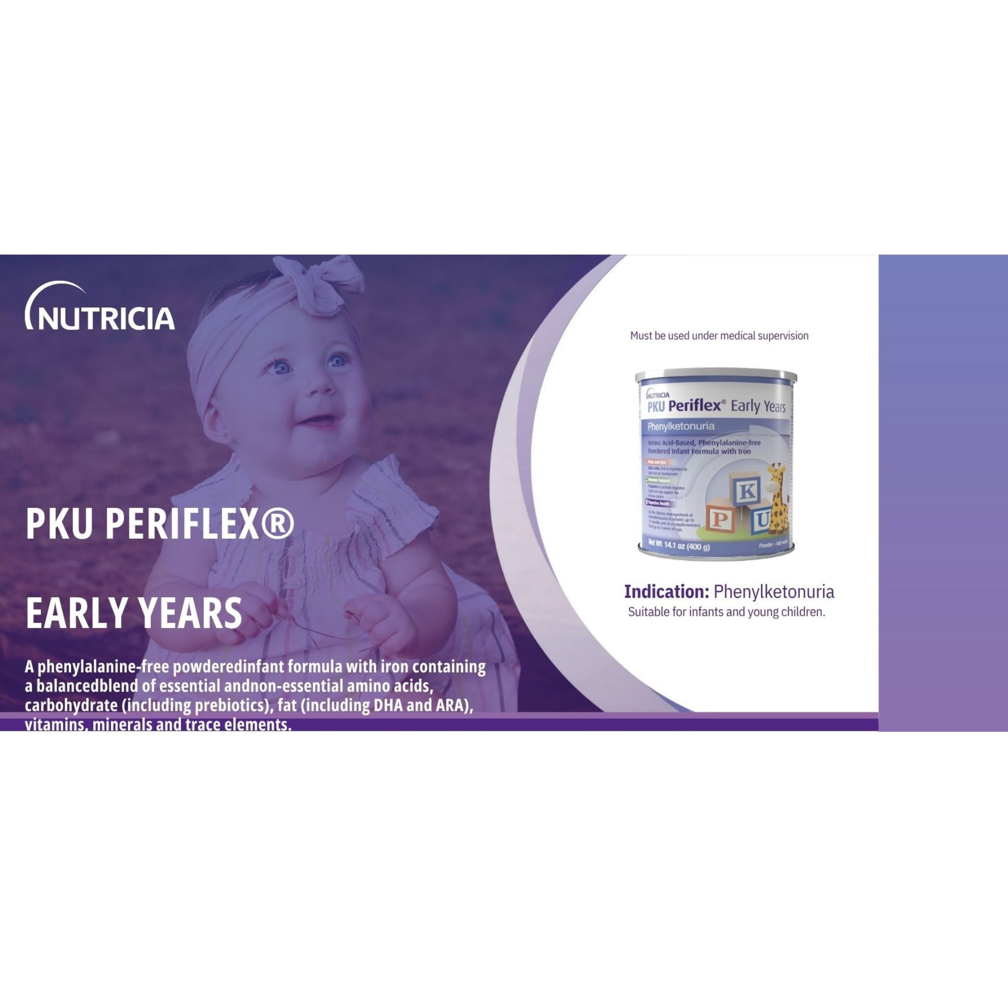 Nutricia PKU Periflex Early Years Powdered Formula, 400 Grams