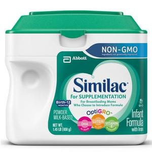 Similac For Supplementation Opti Gro Infant Formula, Powder, 1.45 Lb, 63013, 1 Each