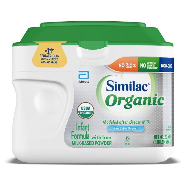 Similac Organic Infant Formula with Iron, Powder, 20.6 oz., 68092, 1 Each