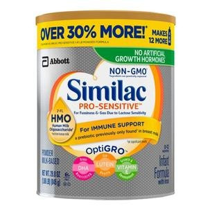 Similac Pro-Sensitive Infant Formula, Powder, Unflavored, 29.8 oz, 66441, 1 Each