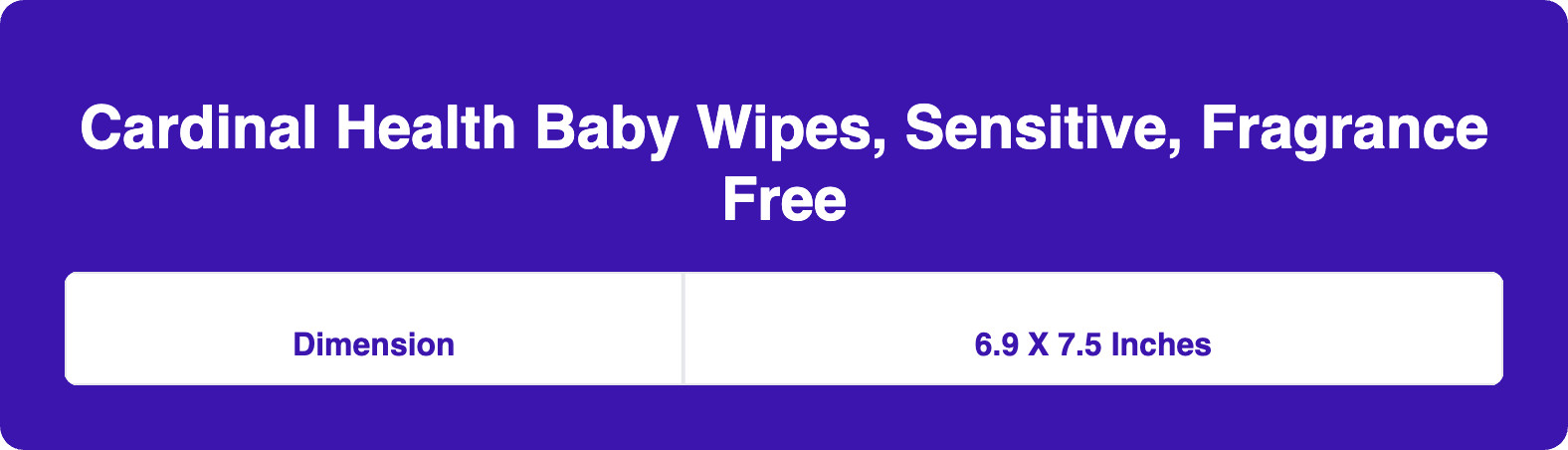 Cardinal Health Baby Wipes, Sensitive, Fragrance Free