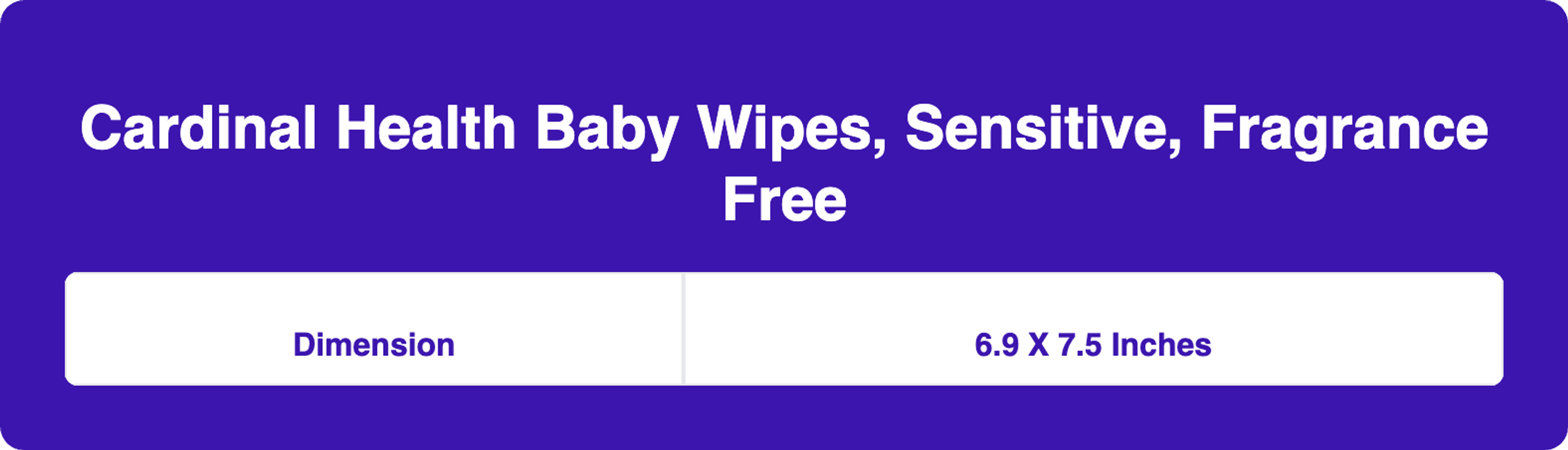 Cardinal Health Baby Wipes, Sensitive, Fragrance Free