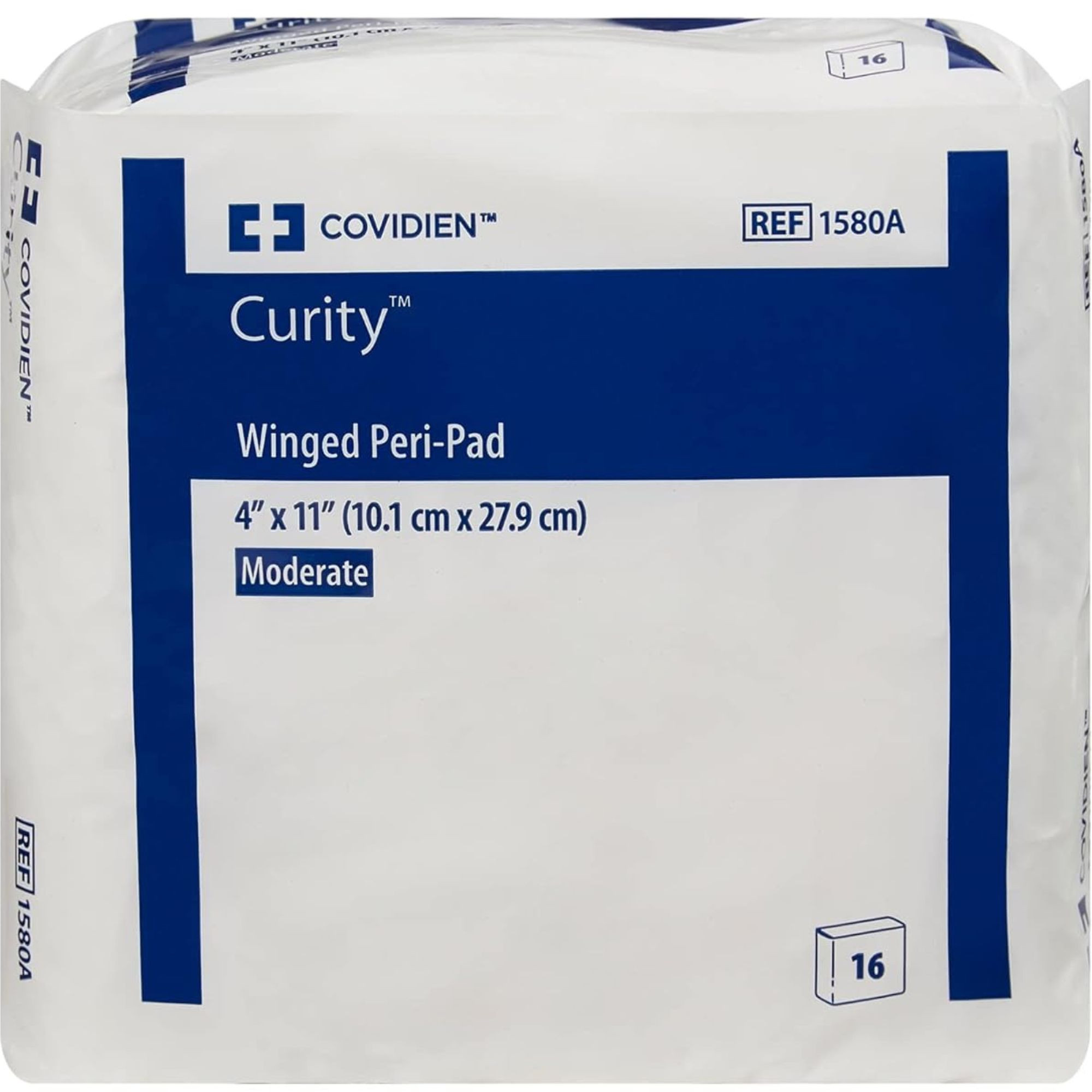 Cardinal Health Curity Peri-Pad with Wings, Super Absorbency