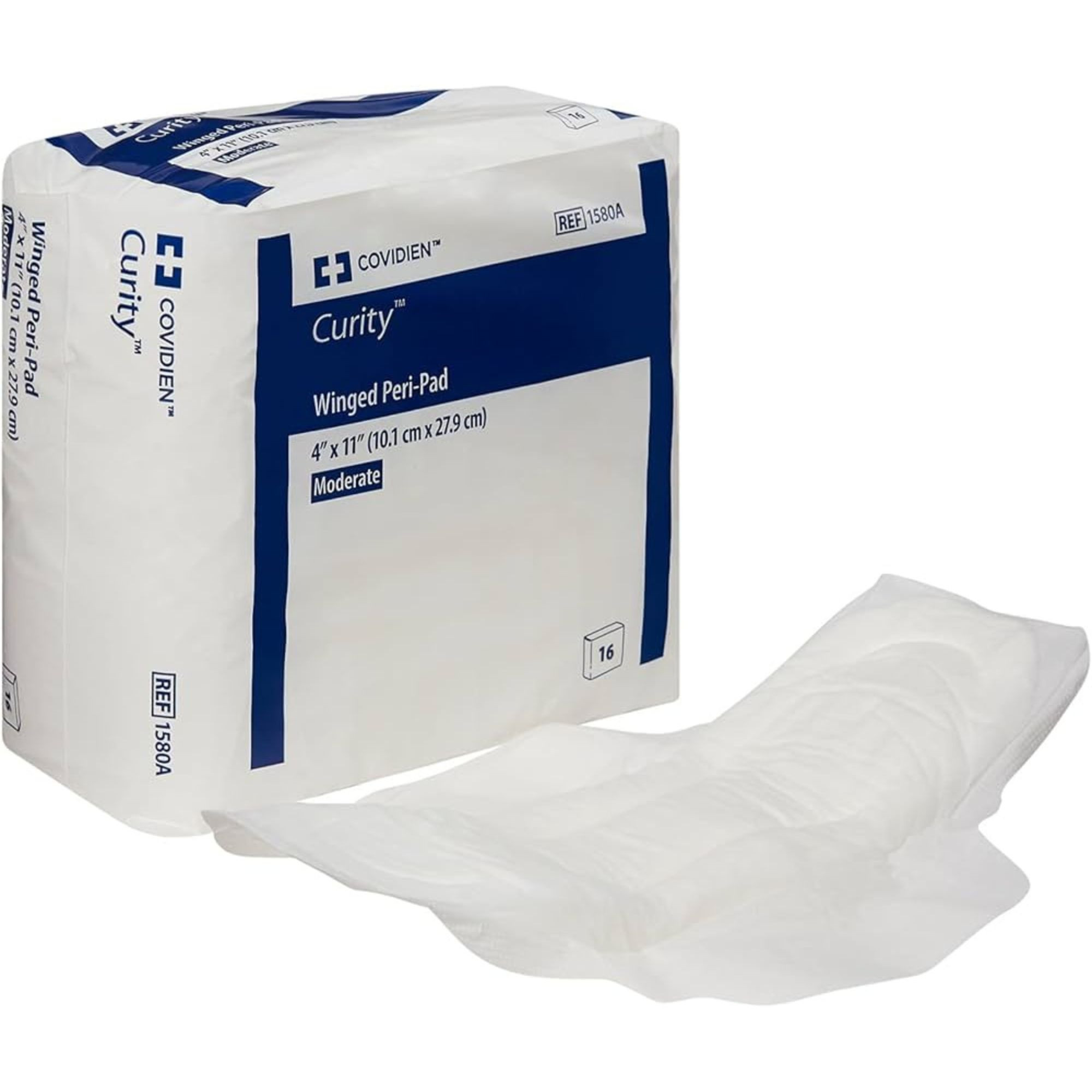 Cardinal Health Curity Peri-Pad with Wings, Super Absorbency