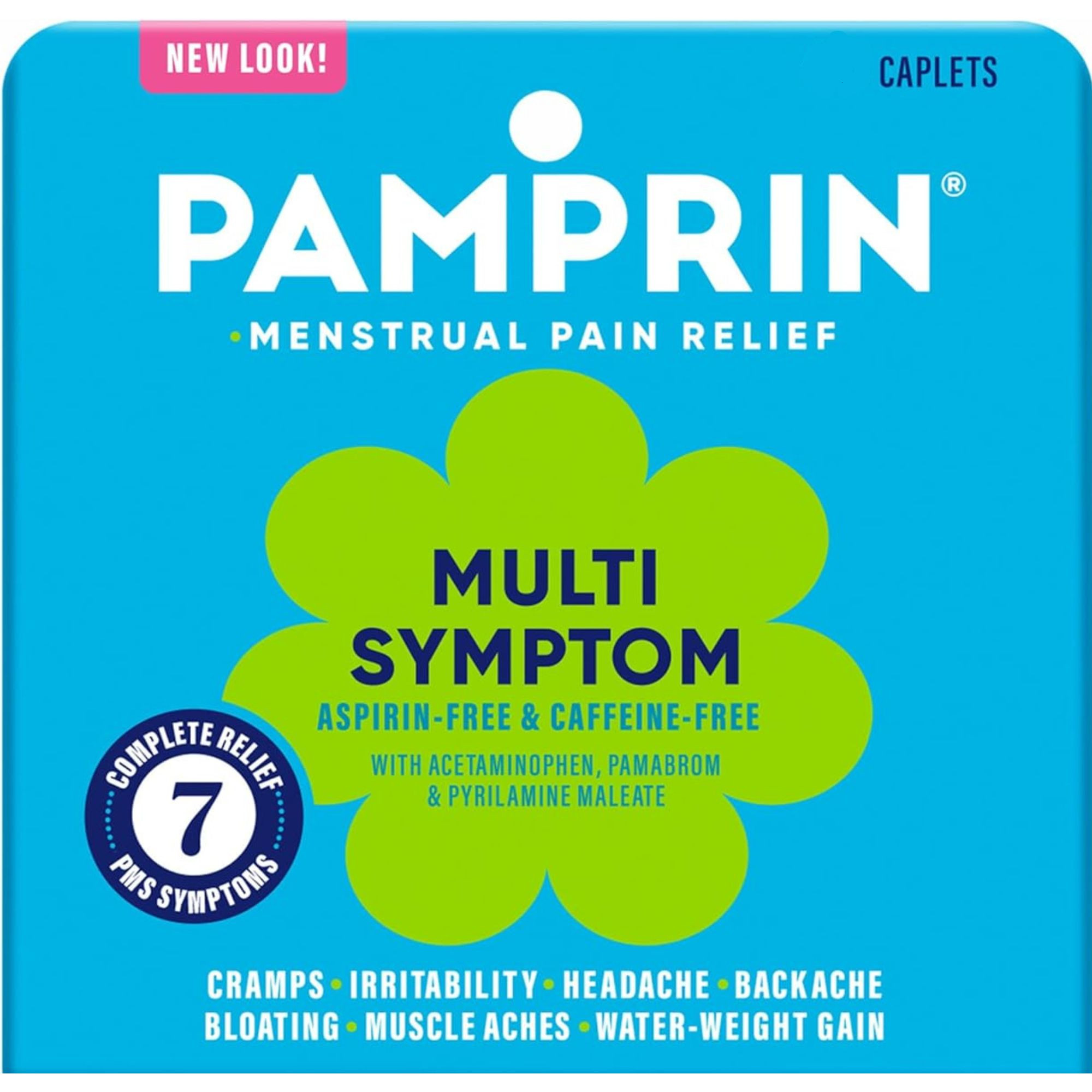 Pamprin Multi-Symptom Menstrual Pan Relief, Maximum Strength, 30031, 20 Caplets - 1 Box