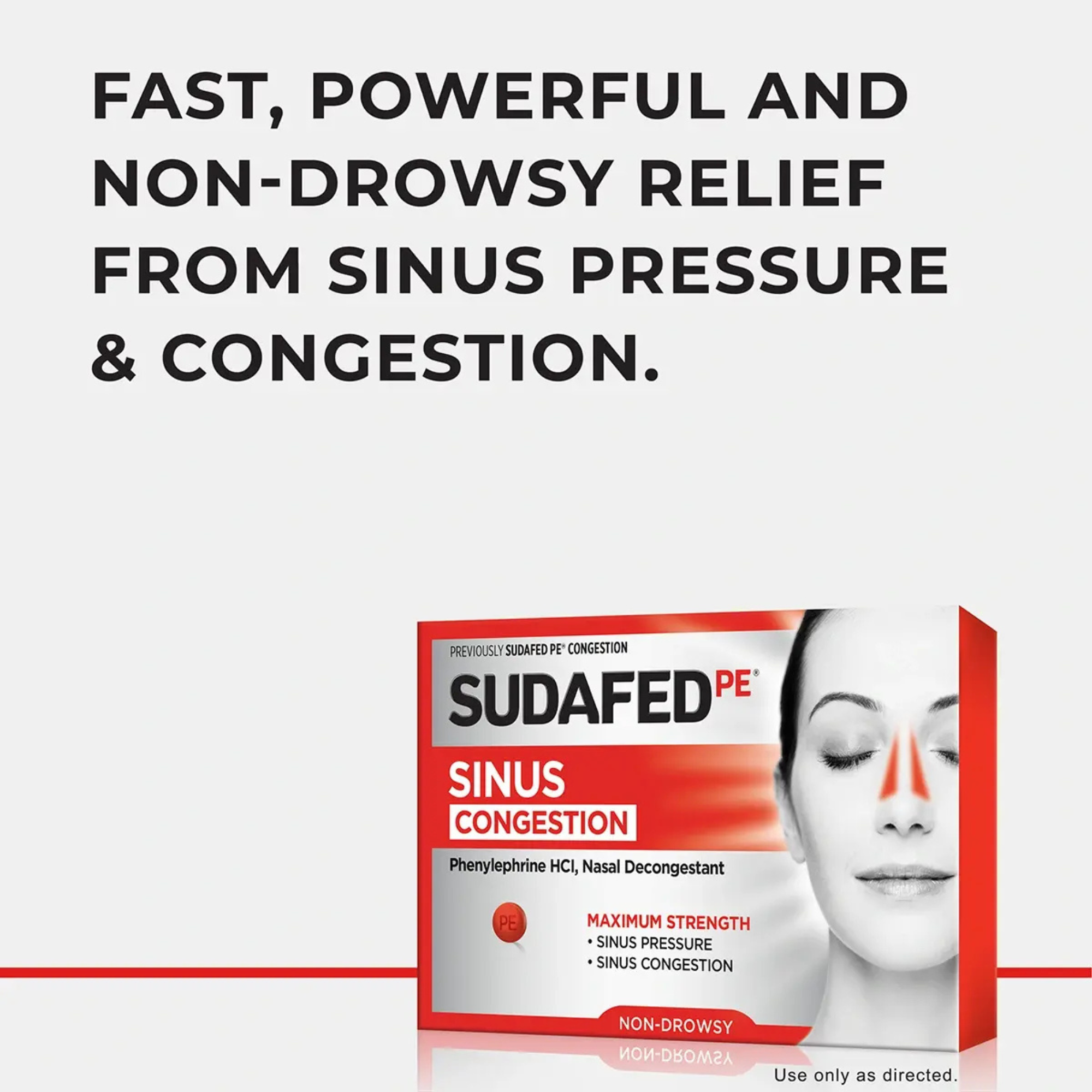 Sudafed PE Sinus Congestion Relief, Maximum Strength, 36 Tablets