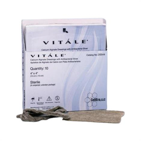 CellEra Vitale Calcium Alginate Dressings, 4" X 4", 20644, Box of 10