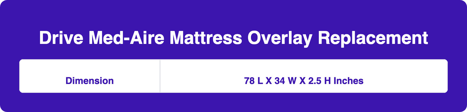 Drive Med-Aire Mattress Overlay Replacement