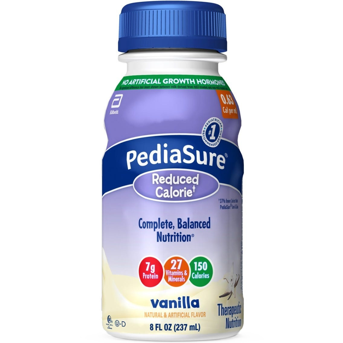PediaSure Reduced Calorie Pediatric Oral Supplement, Tube Feeding Formula, Vanilla Flavor, 8 oz.