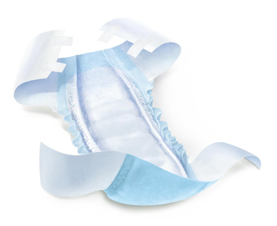 FitRight Restore Super Incontinence Briefs Adult Diapers with Tabs, Heavy Absorbency