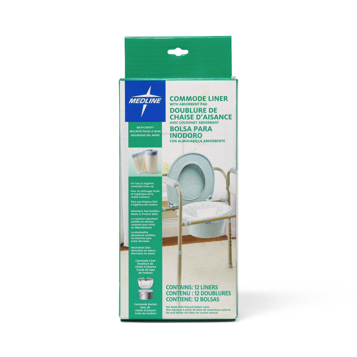 Medline Commode Liners with Absorbent Pad