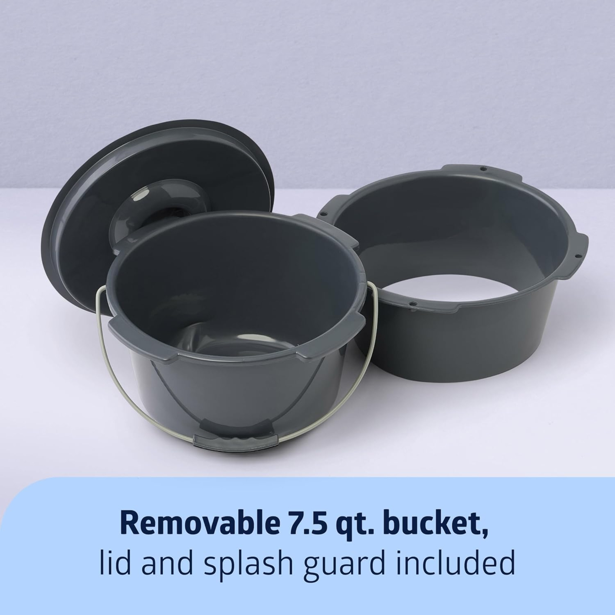 Medline 3-in-1 Steel Bedside Commode