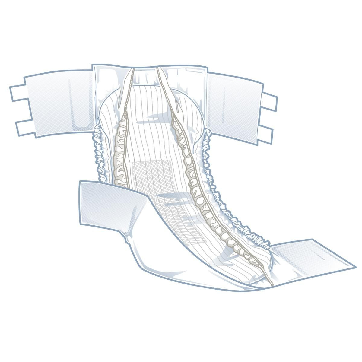 FitRight OptiFit Plus Adult Incontinence Briefs, Heavy Absorbency