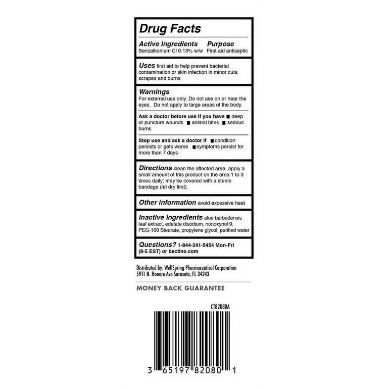 Bactine Max Wound Wash Liquid, 8 oz.