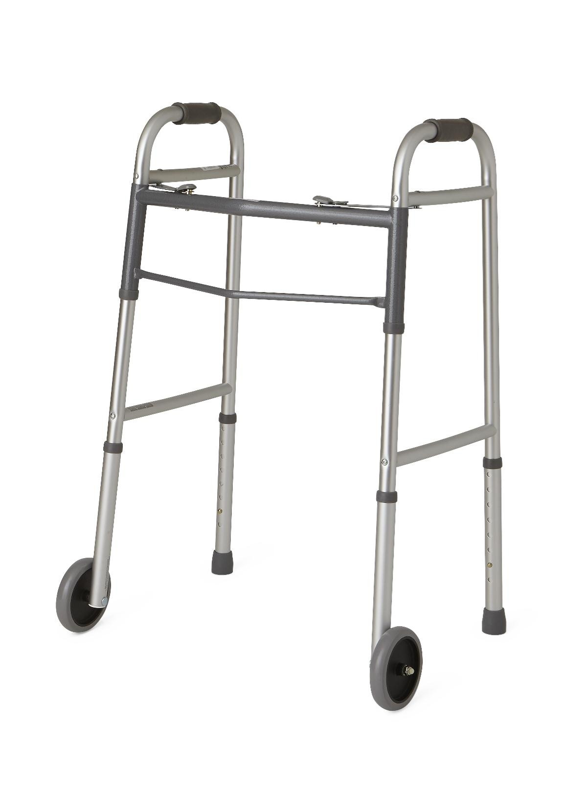 Medline Guardian Adult Walker, 5" Wheels, G30757WH, 1 Each
