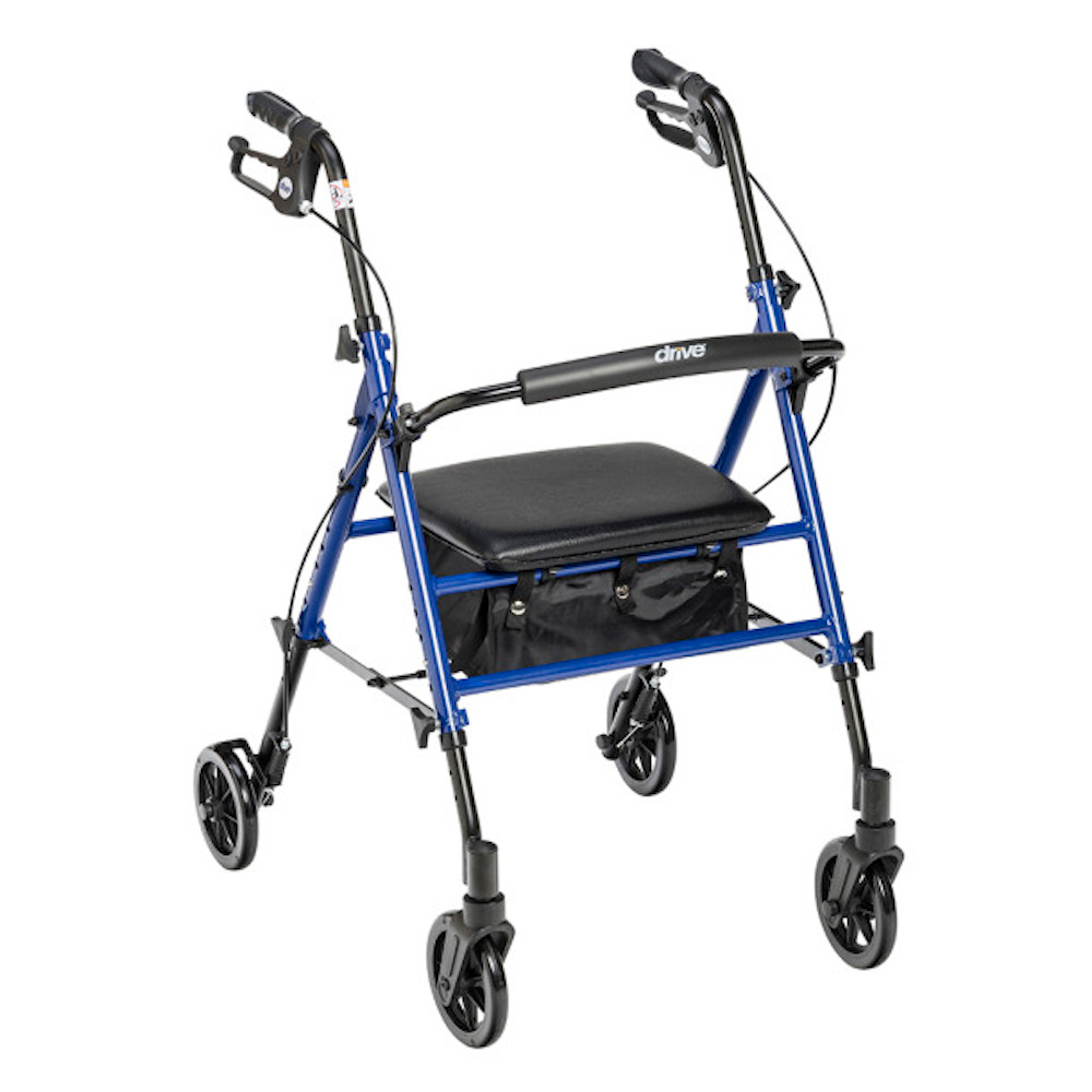 drive Adjustable Height Folding Rollator, 6", RTL10261BL, Blue - 1 Each
