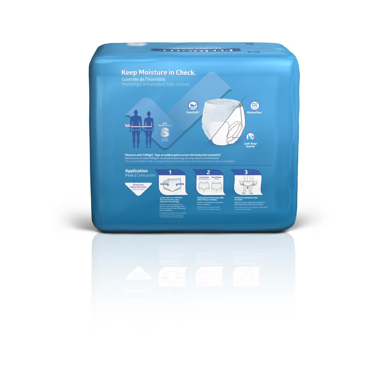 Medline Protection Plus Underwear, Super Absorbency, MSC33255Z, S (20"-28") - Bag of 20