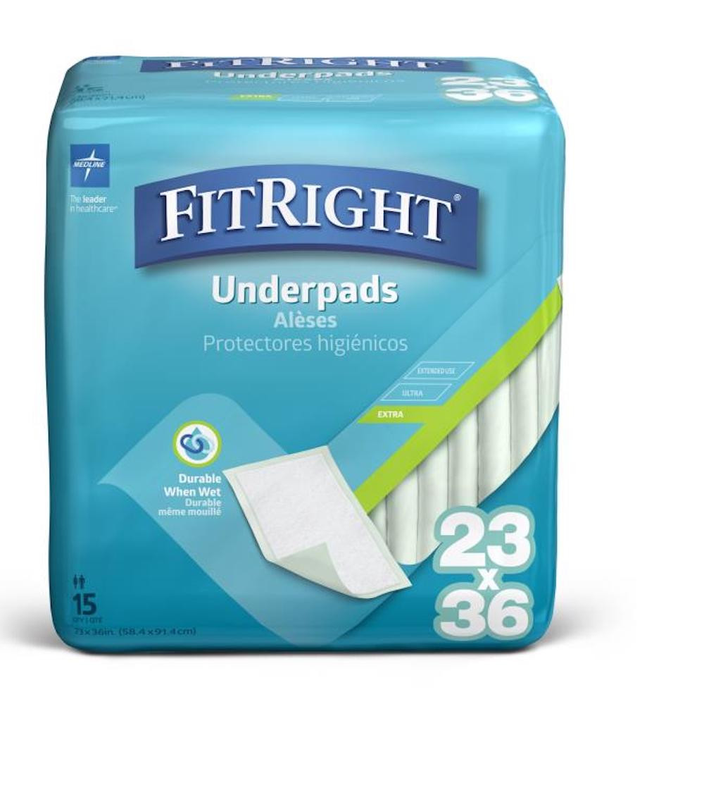 FitRight Underpads, Moderate Absorbency, MSC281150, 23" X 36" - Case of 150