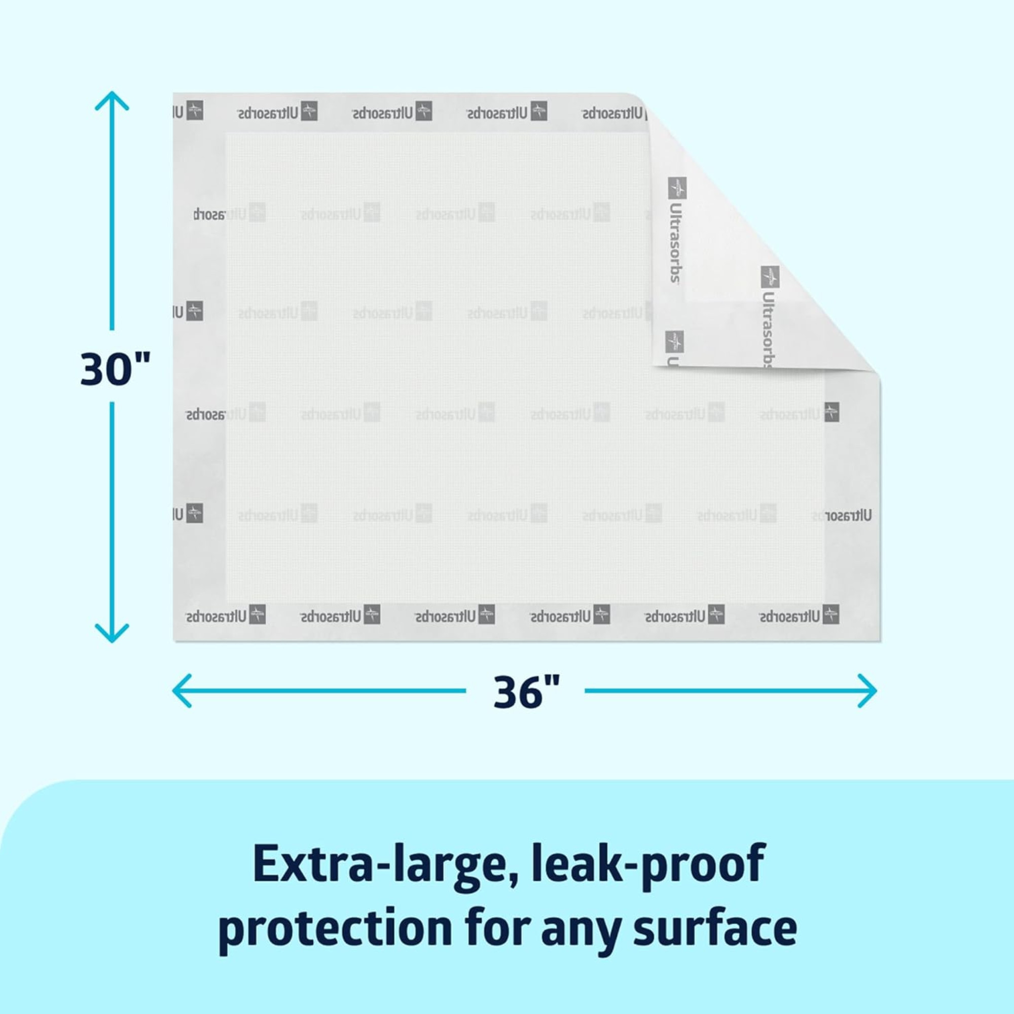 Medline Ultrasorbs Advanced+ Premium Absorbent Underpads, Extra Absorbency